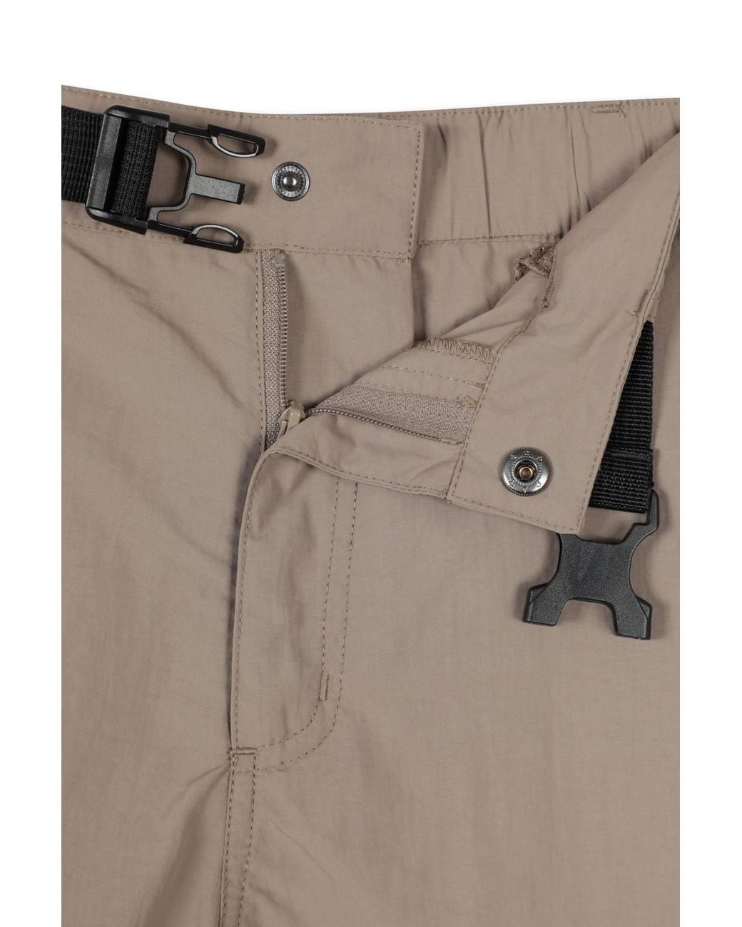 Mountain Warehouse Gray 'Camp' Lightweight Water-Resistant Upf 50 Adjustable Belt Cargo Shorts for men