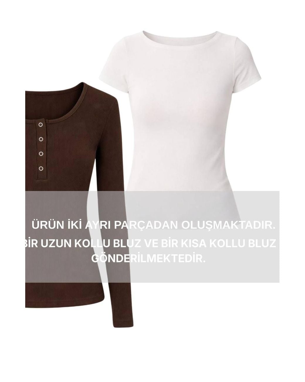 Happiness İstanbul Brown Slim Fit Ribbed Button-Up Long Sleeve Blouse
