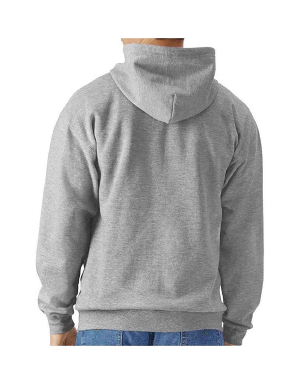 Gildan Gray Softstyle Midweight Full Zip Hoodie for men