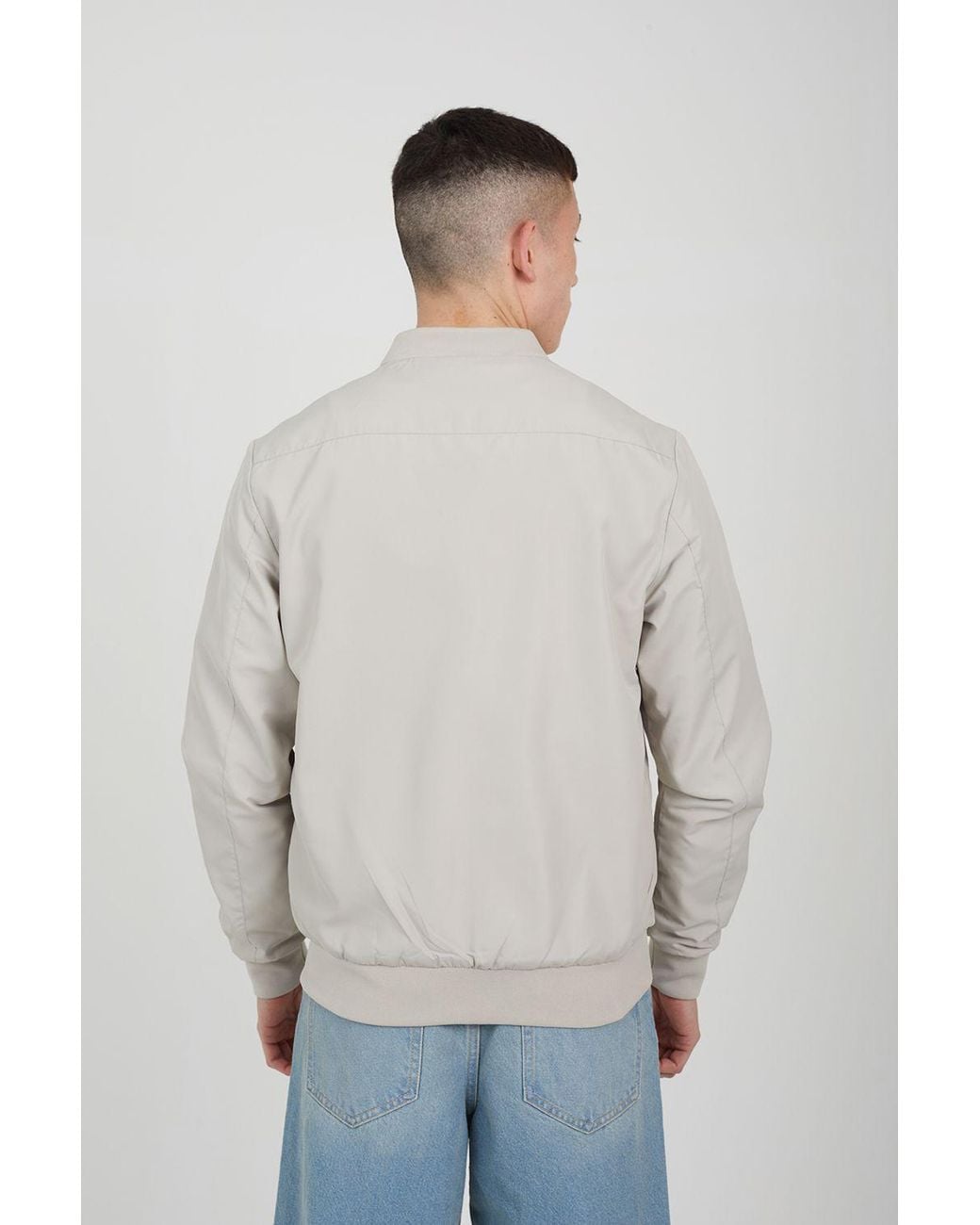 Brave Soul Gray Bomber Jacket for men