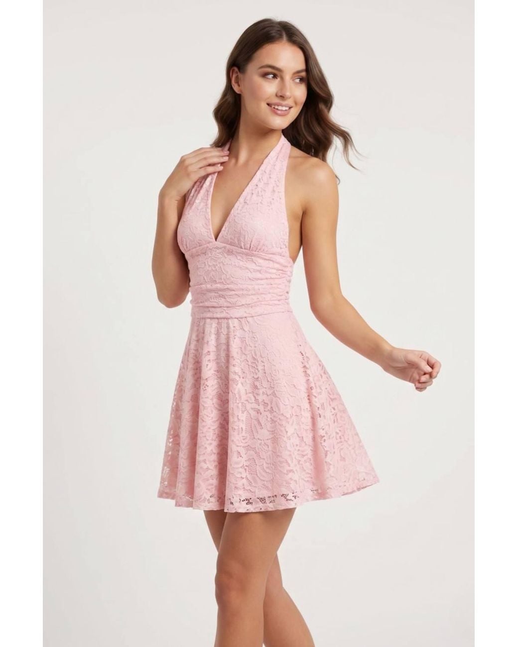 Stylewise Pink Halter Neck Lace