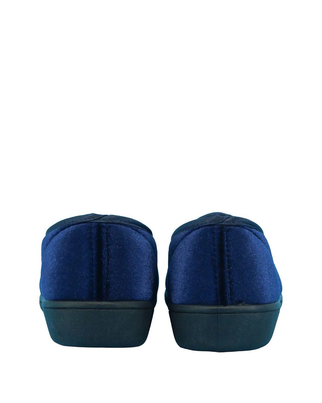 Chums Blue Dr Keller Wide E Fit Embroidered Slippers, Comfortable Floral House