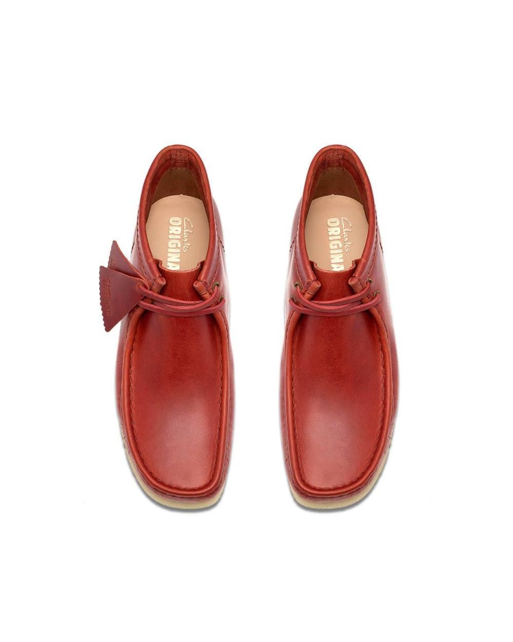 Clarks Red Wallabee Boot Brick Ankle Boots, Wallabee, Lace Up for men