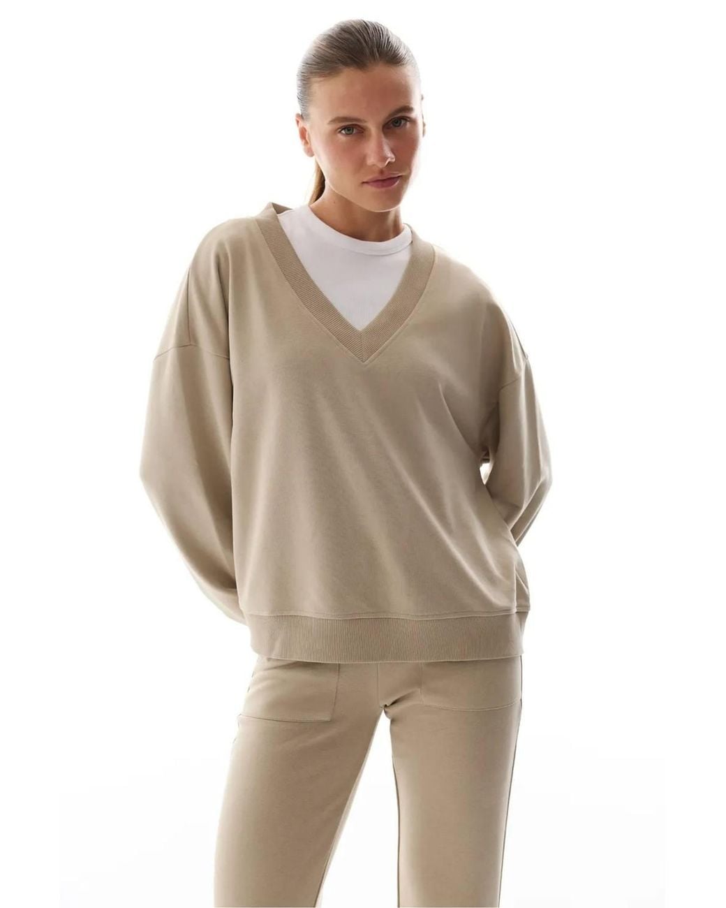 Penti Natural Wide V-Neck Sweatshirt