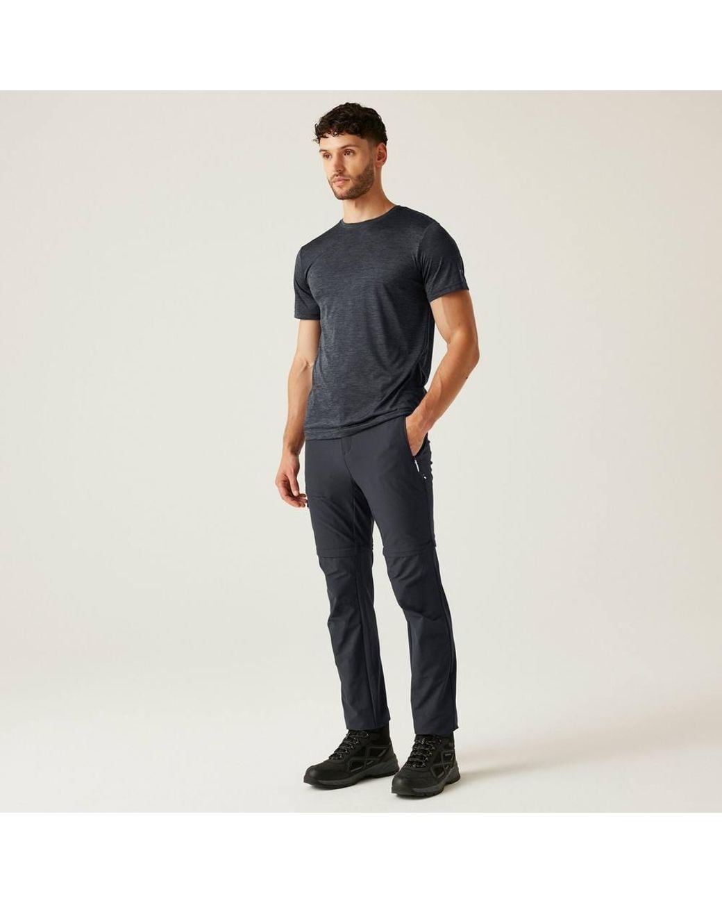 Regatta Black Highton Zip Off-Trousers for men