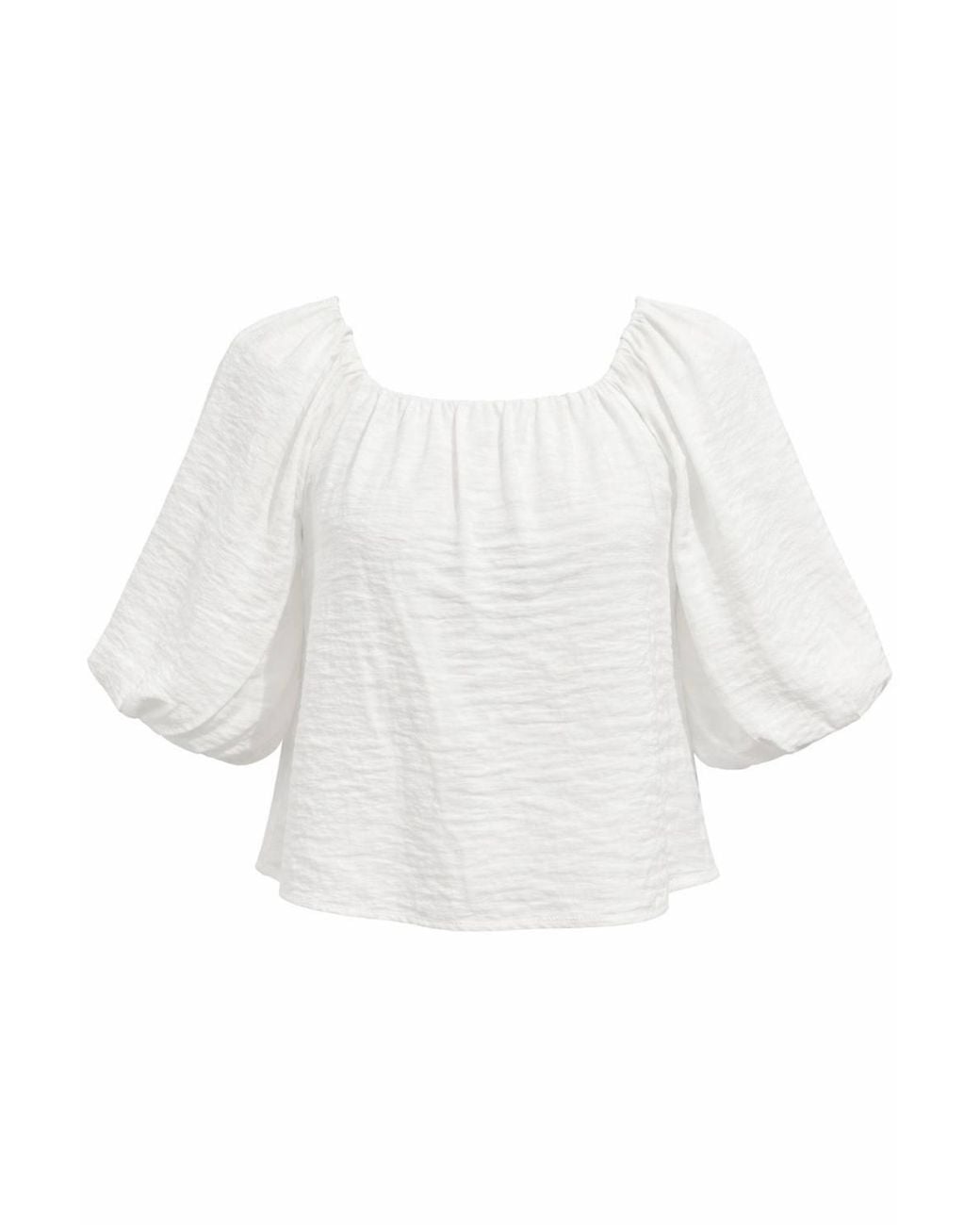 MixRay White Modal Blended Blouse With Madonna Collar & Ruffle Detail