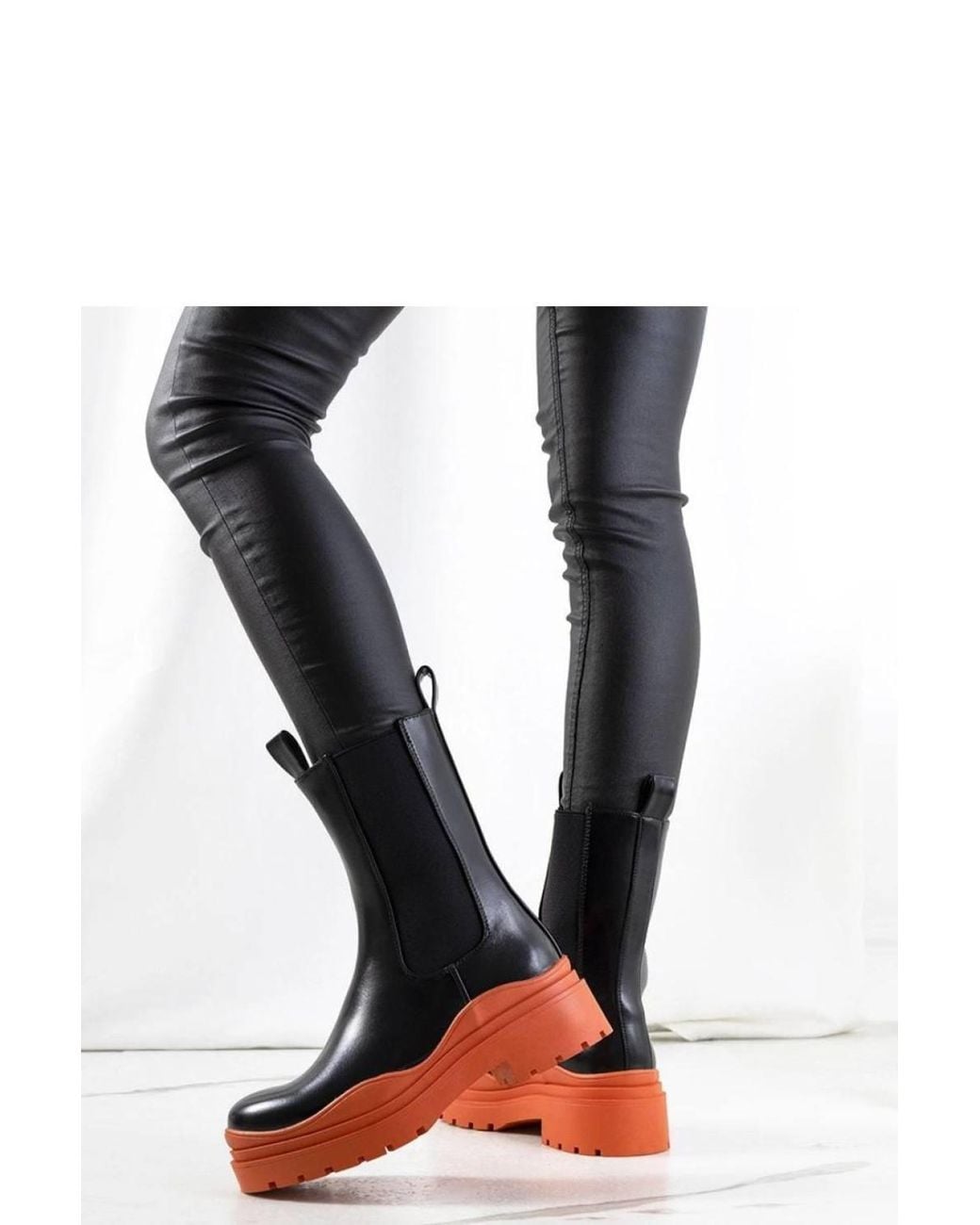 Love Lace Black Nester Wavy Sole Ankle Boots Slip On Elastic Inserts