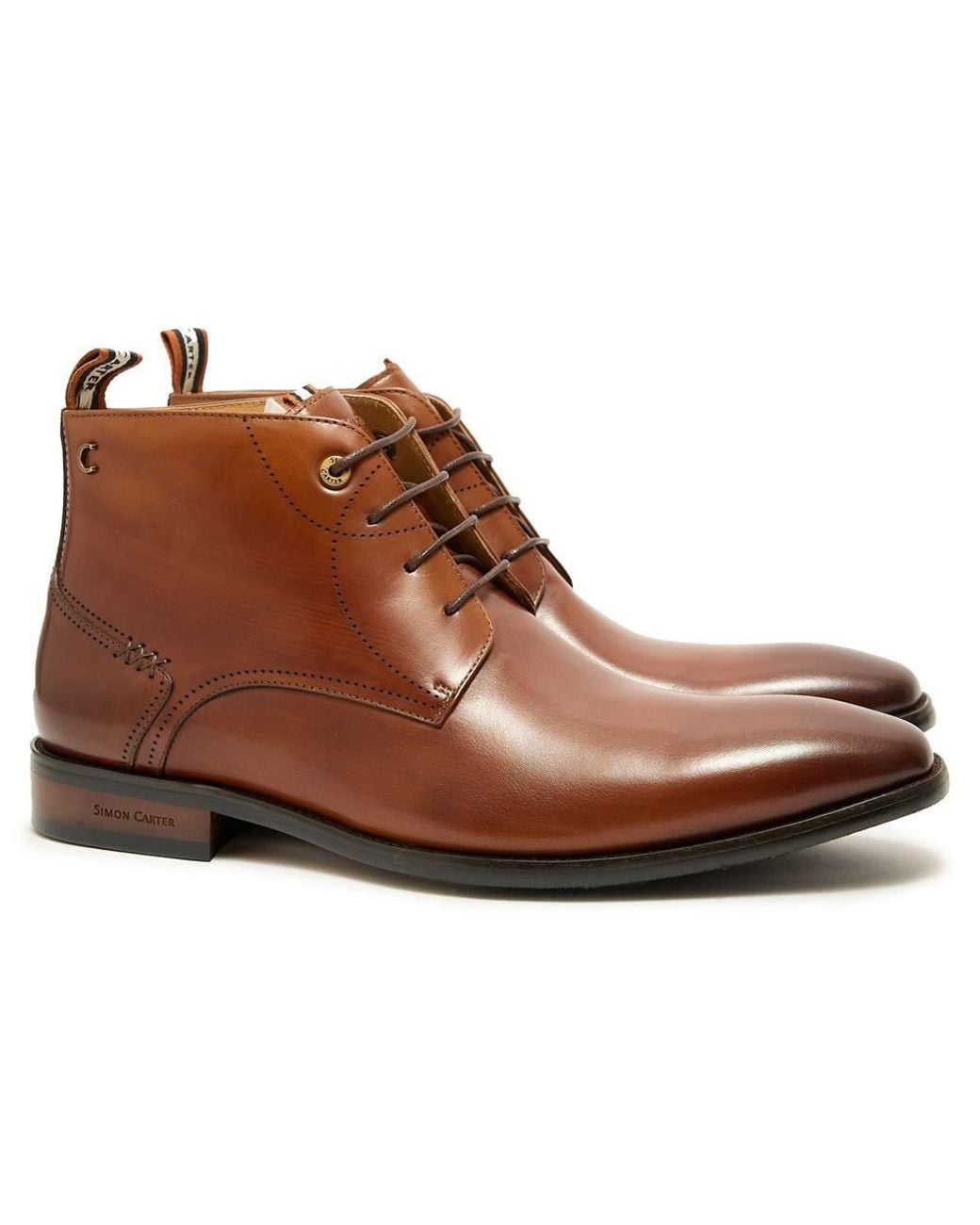 Simon Carter Brown Dober Chukka Boots for men