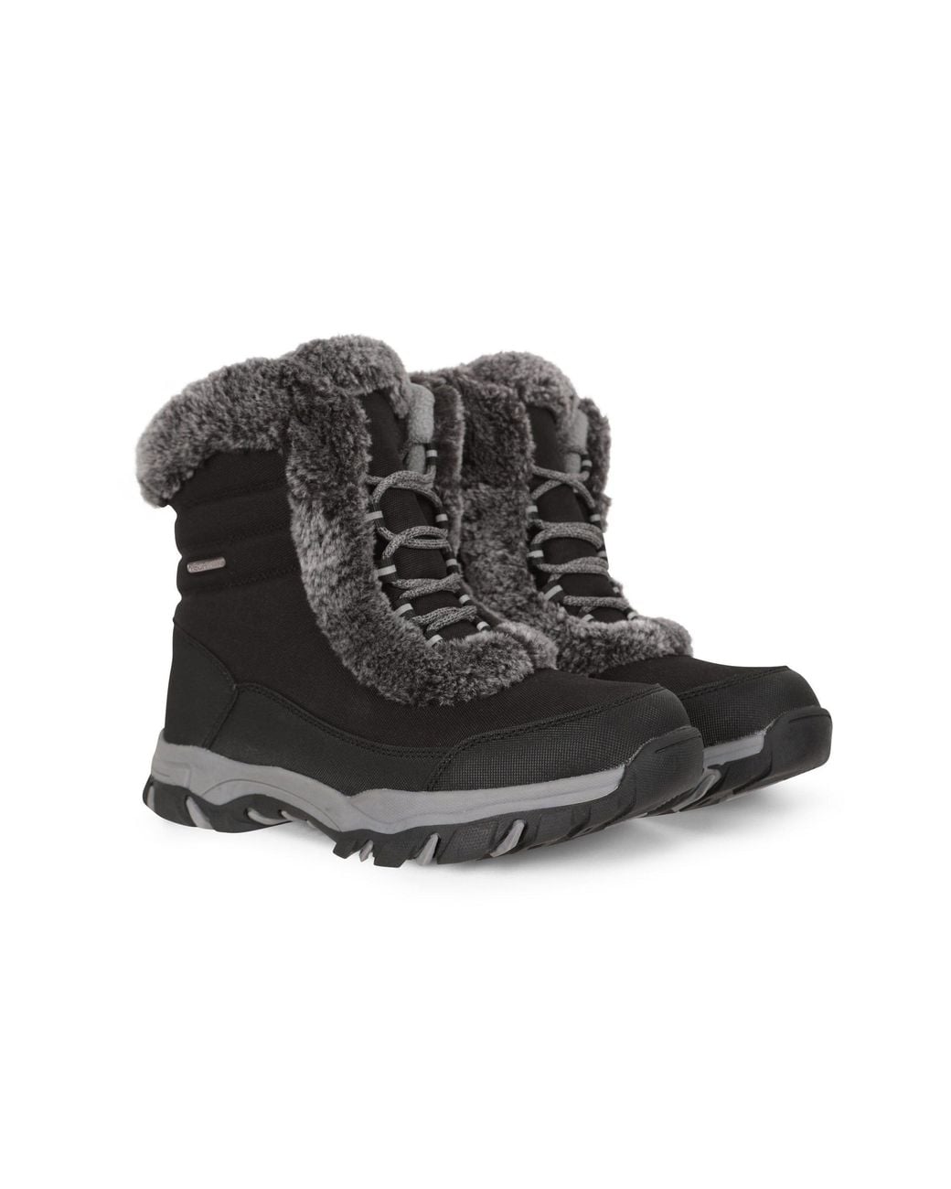 Mountain Warehouse Black 'Ohio' Short Thermal Snow Boots Warm Snow Proof Flexible Winter Shoes