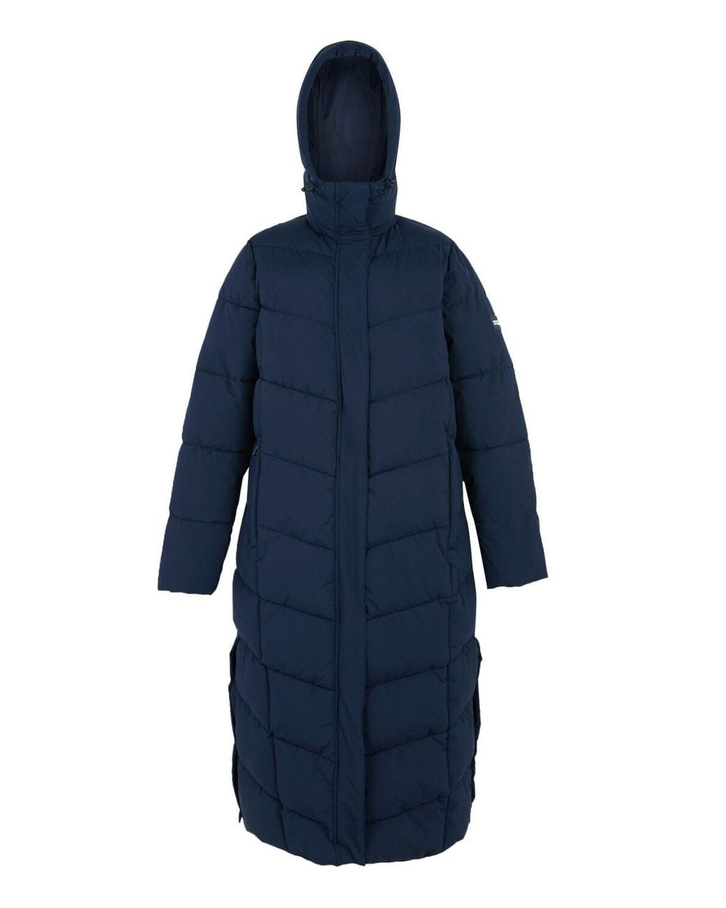Regatta Blue Eloria Longline Hooded Insulating Quilted Jacket