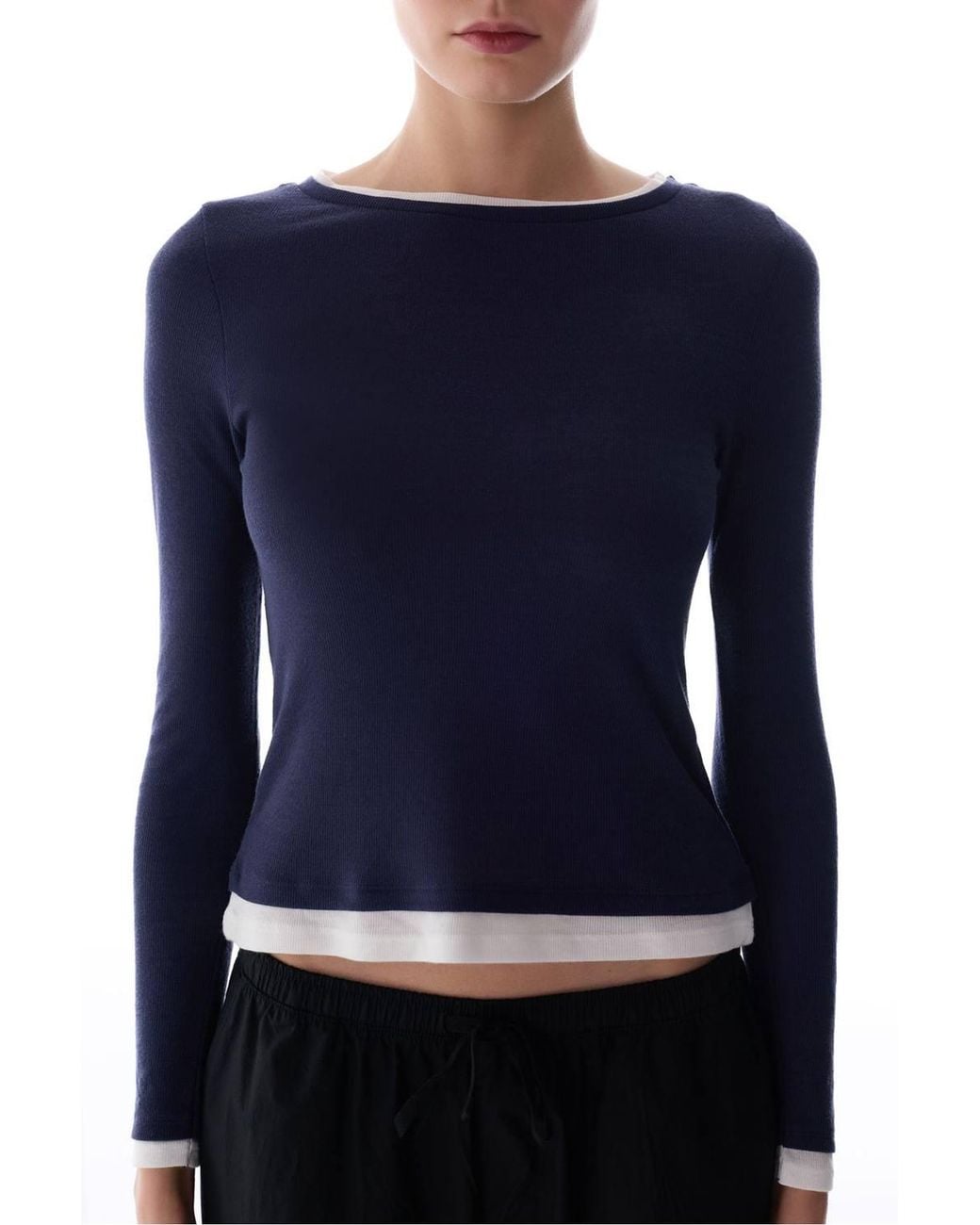 Penti Blue Breathable Long Sleeve Basic Top