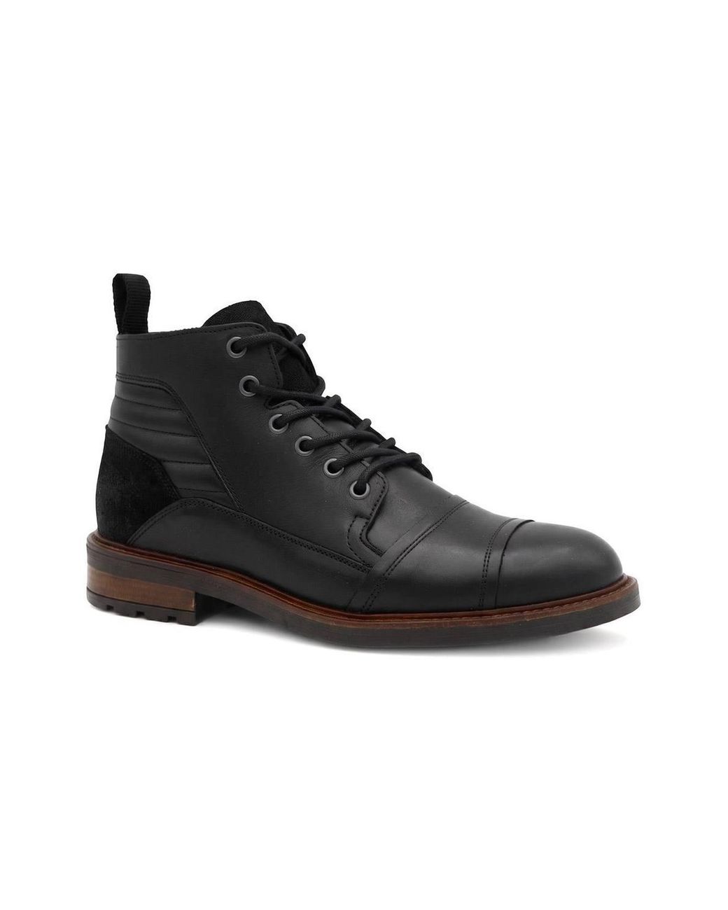 Jones Bootmaker Black Everett Wide Fit Leather Boots for men