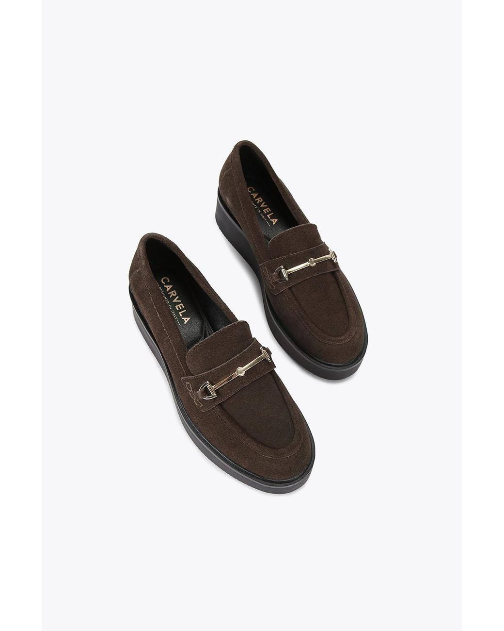 Carvela Kurt Geiger Black 'Vista Loafer' Suede Flats