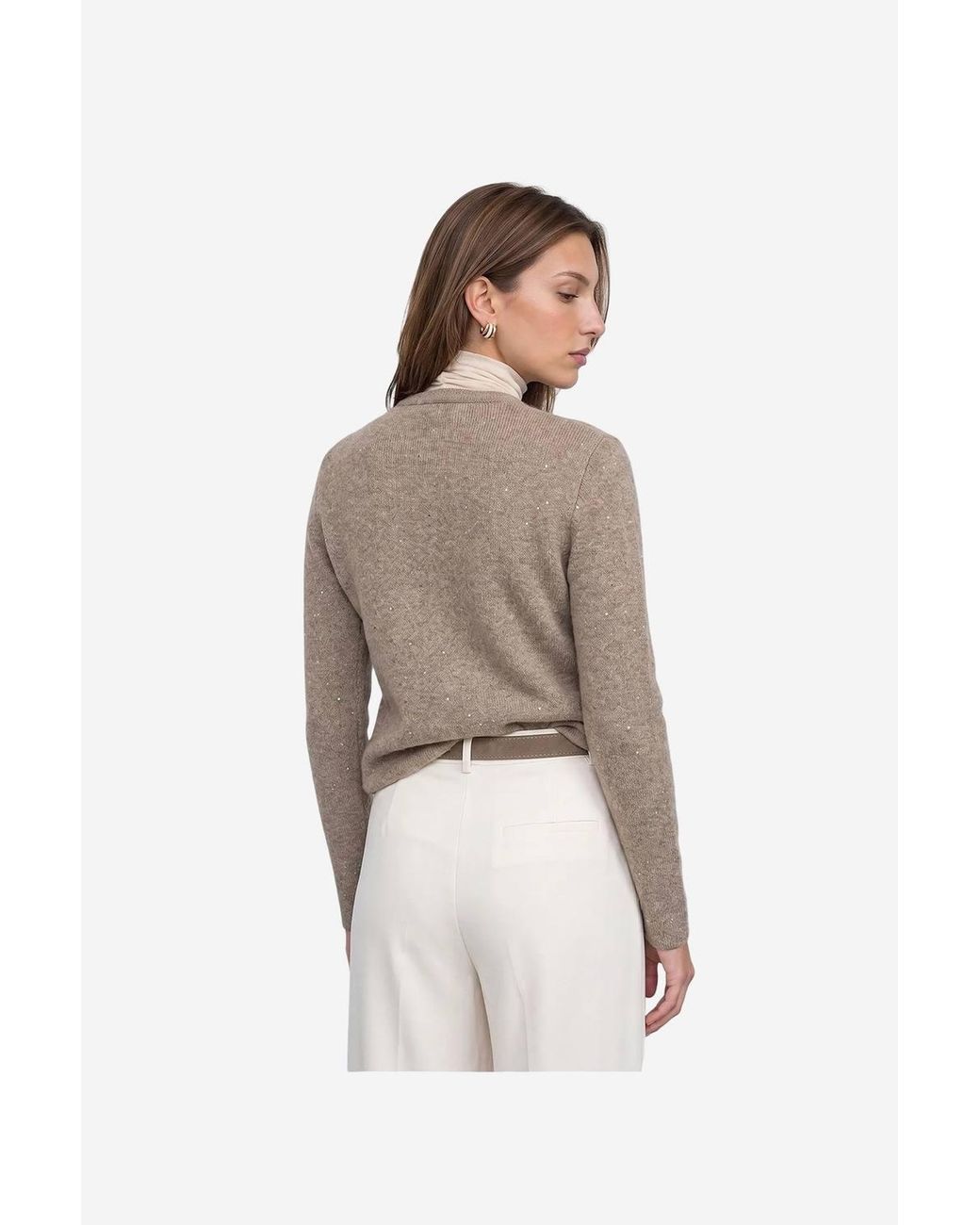 Dilvin White Knit Cardigan