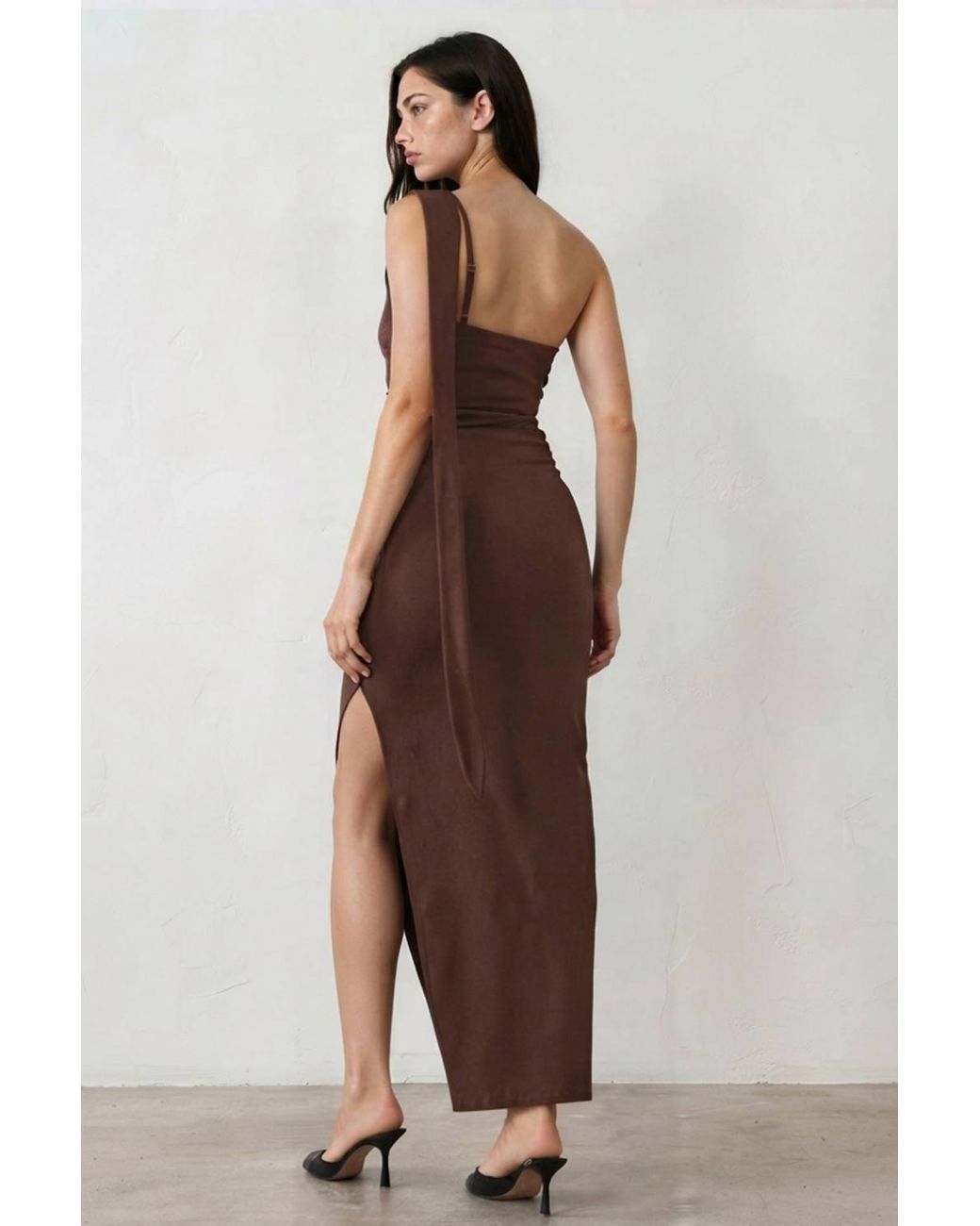 TFNC London Brown Maya Maxi Dress