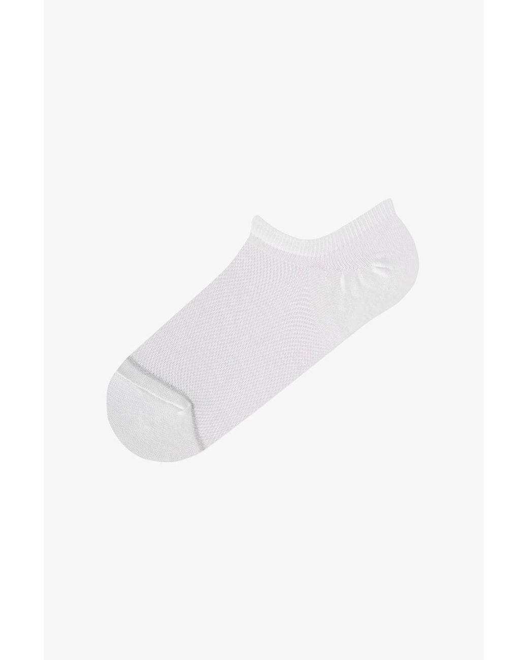 Penti White Basic Mesh Cotton Lurex Pair Sneaker Socks