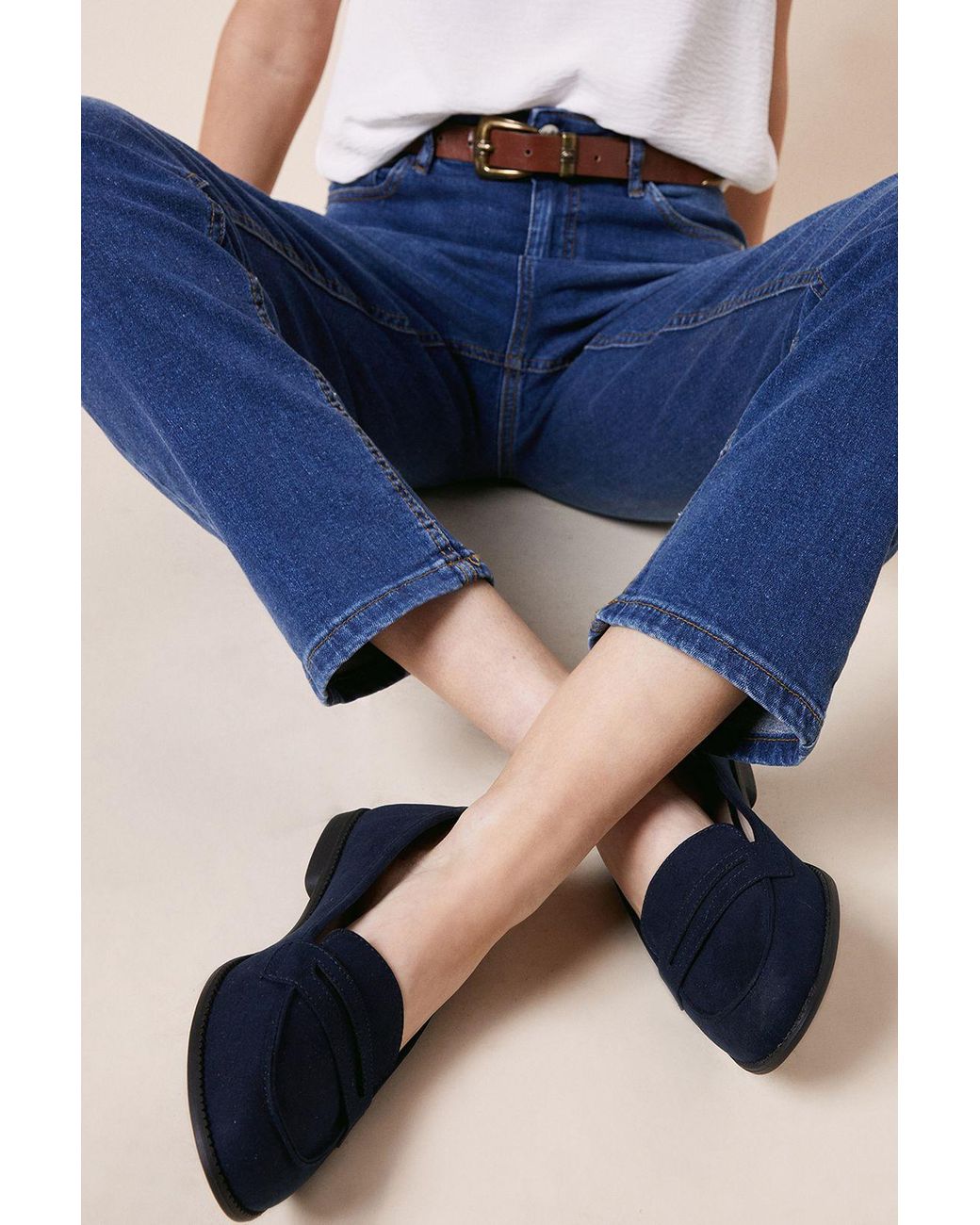 Dorothy Perkins Blue Lara Penny Loafers