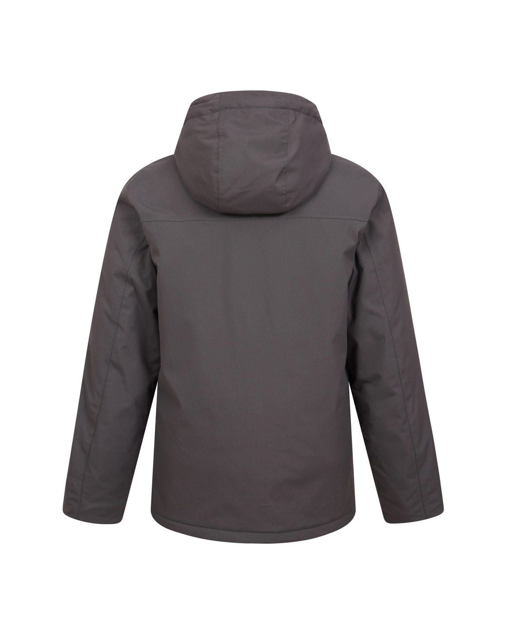 Mountain Warehouse Gray 'Coastline' Breathable Fleece Lined Waterproof Hooded Borg Jacket for men