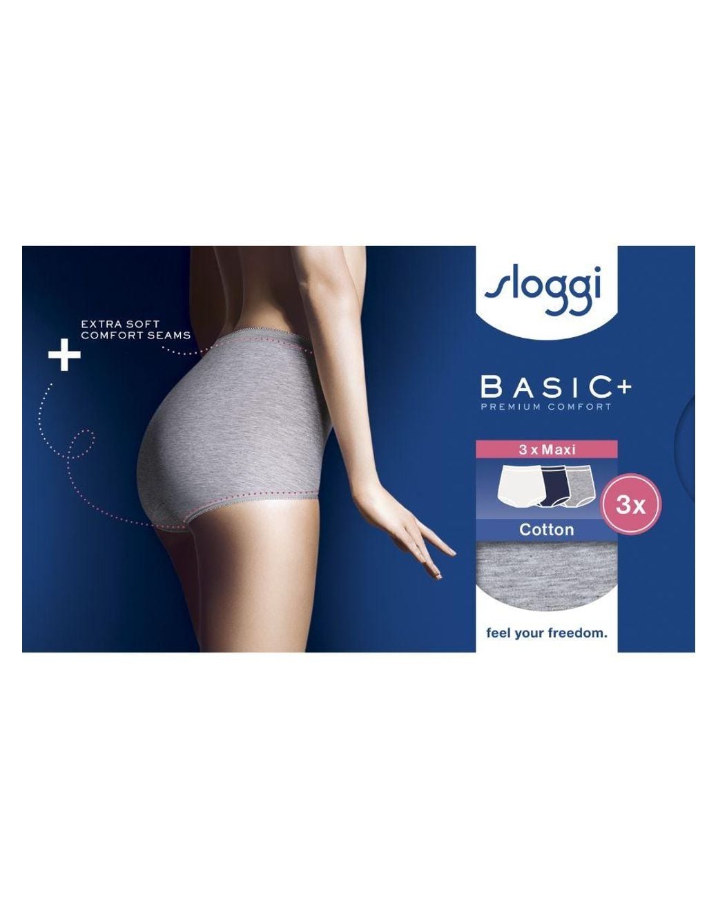 Sloggi Blue Basic+ Maxi 3 Pack Briefs