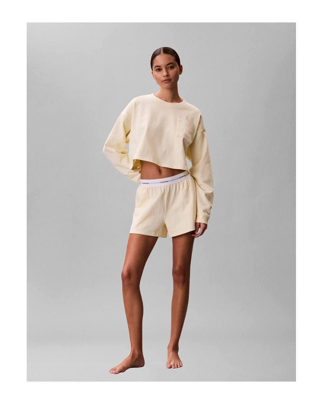 Calvin Klein Natural Logo Jersey Short Pear Sorbet