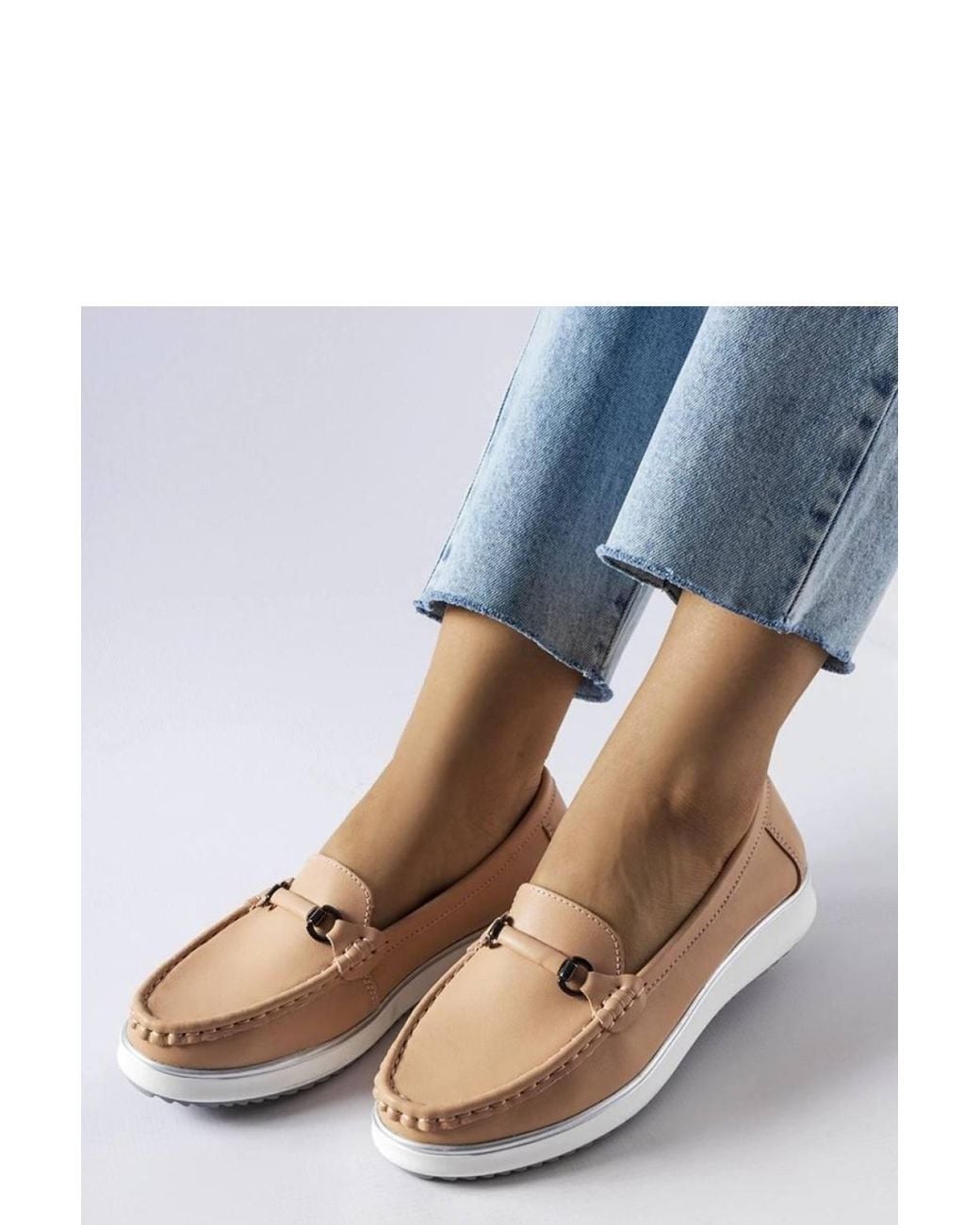 Love Lace Blue Moccasin Slip On Loafers With Insole & Rubber Sole