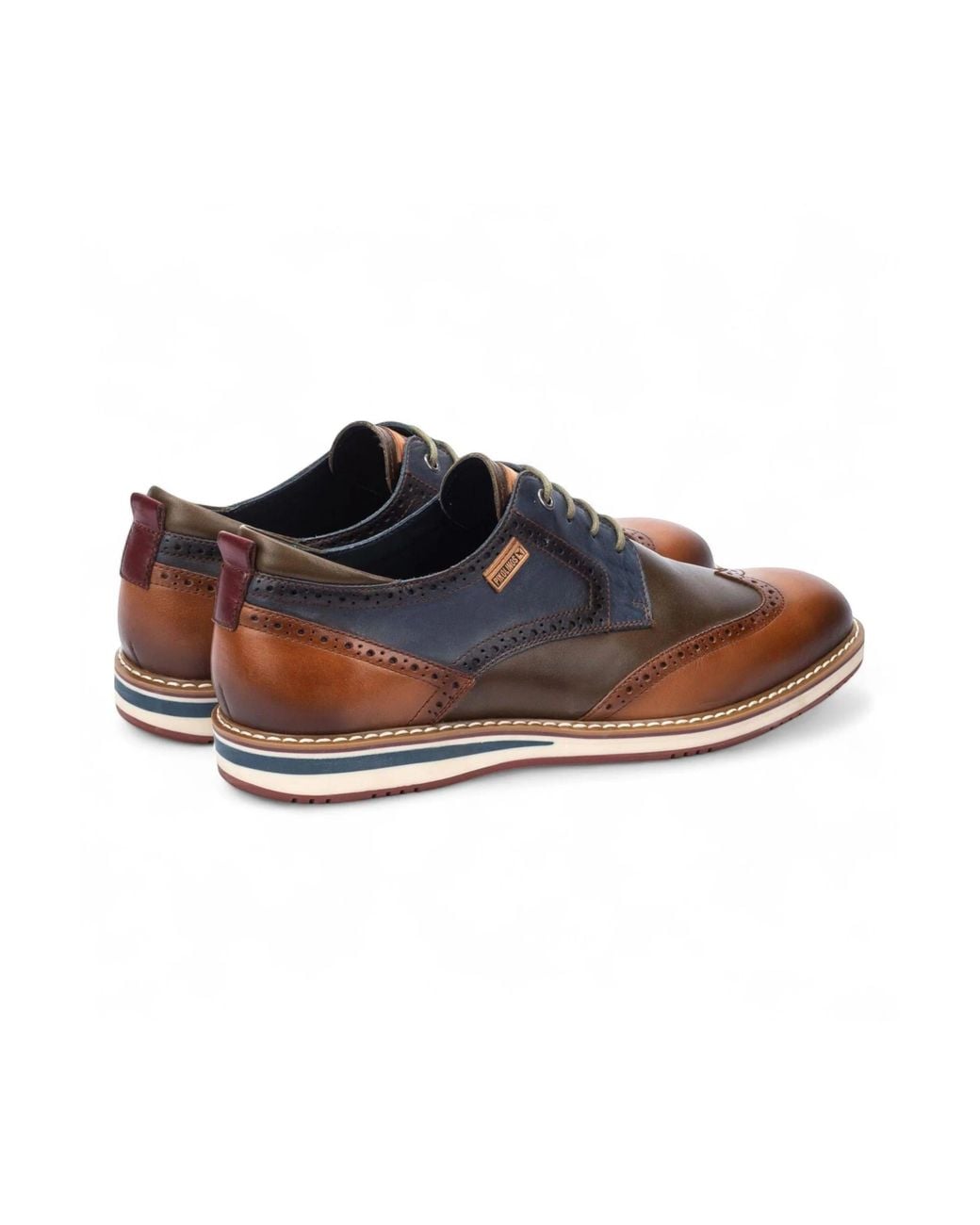 Infinity Leather Brown Pikolinos Leather Brogue Lace-Up Oxford Shoes for men