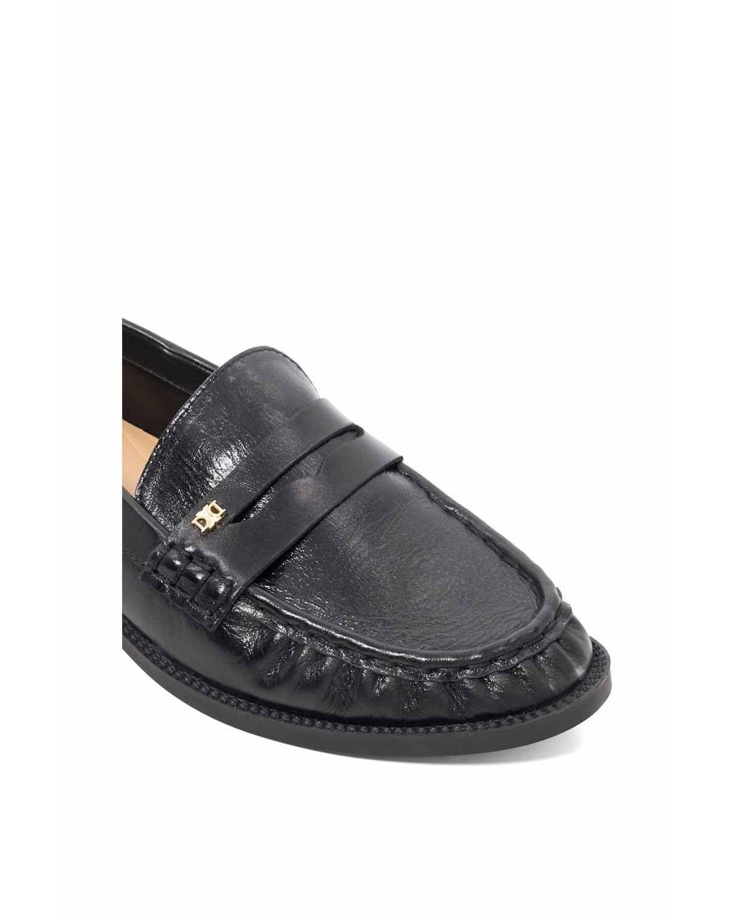 Dune Black 'Galex' Leather Loafers