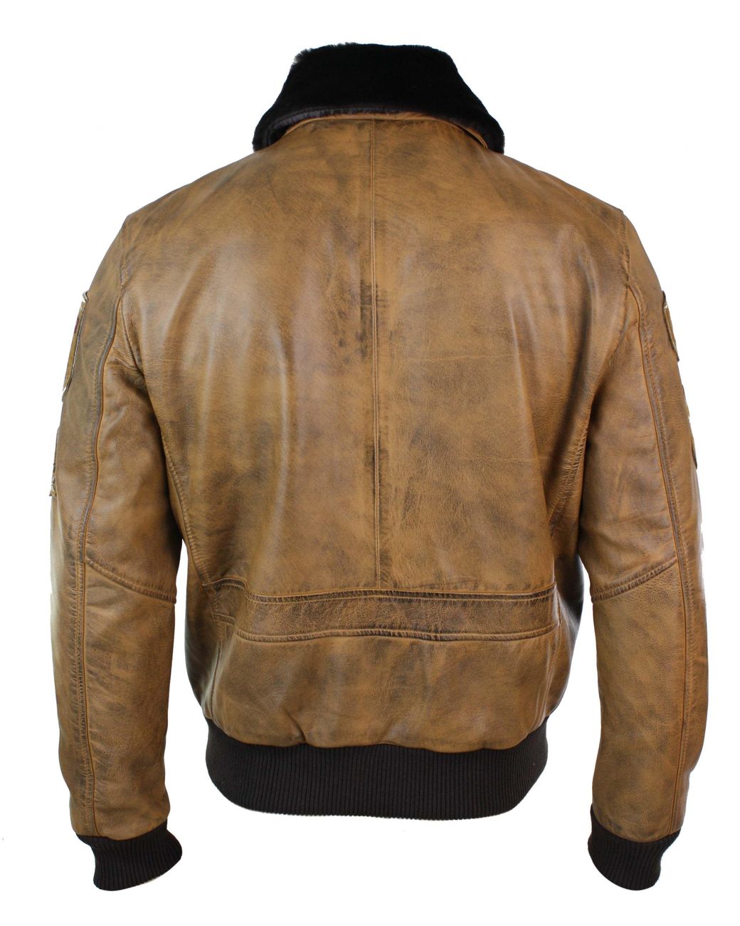 TruClothing Brown Aviator Pilot Bomber Jacket for men