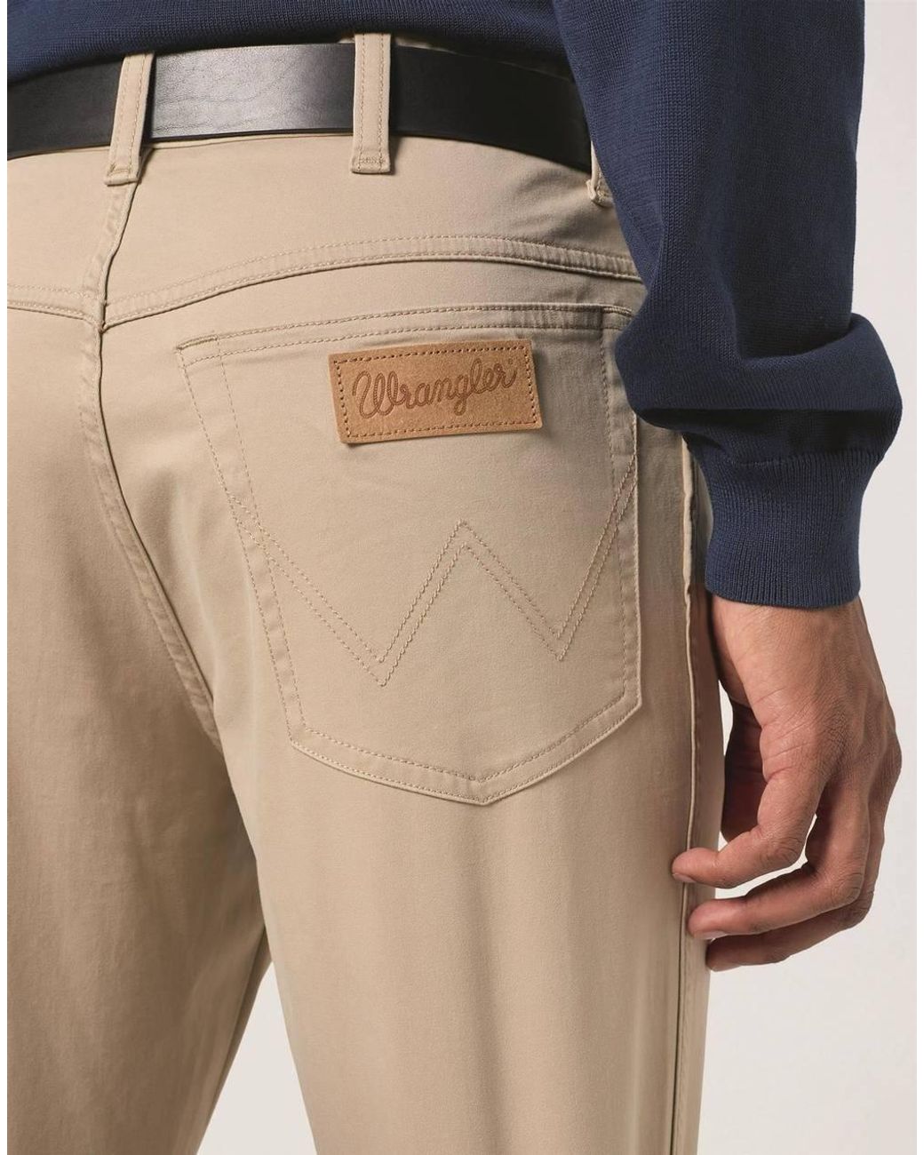 Wrangler Natural Texas Stretch Straight Soft Chino Trouser For for men