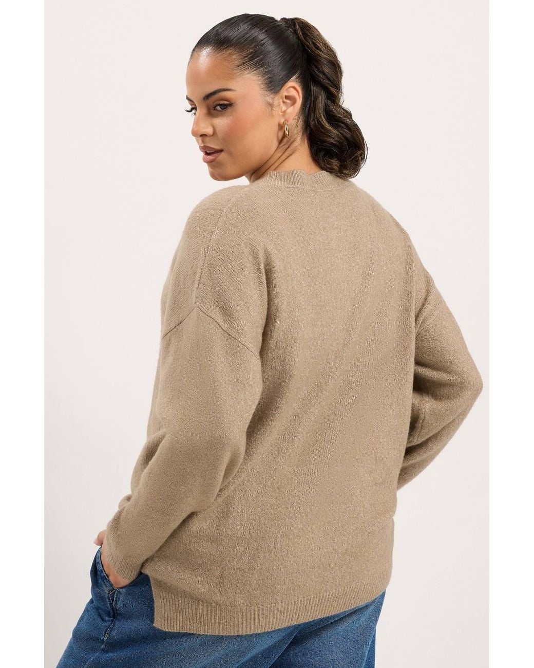 Yours Natural Crew Neck Knitted Jumper