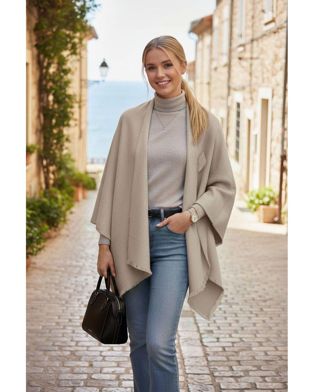 MODISHION Natural Oversized Plain Shawl Wrap