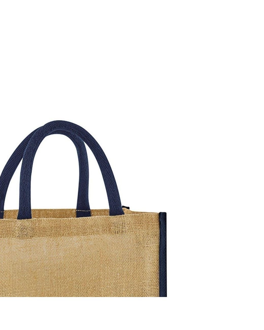 Westford Mill Blue Starched Jute Midi Tote Bag