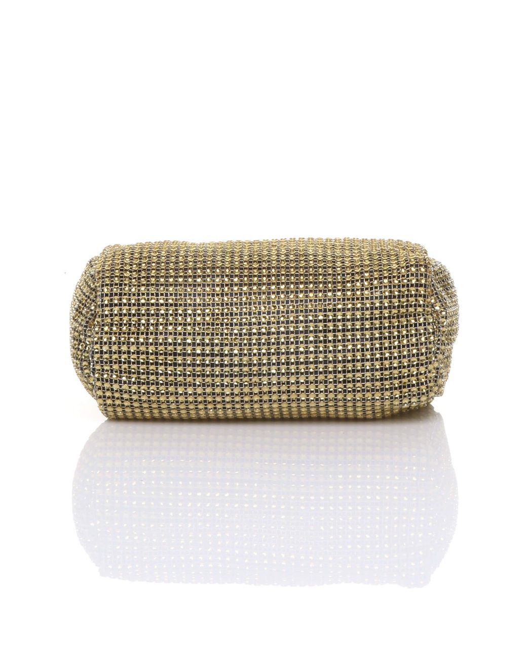 AJVANI Metallic Sparkly Baguette Barrel Clutch Bag