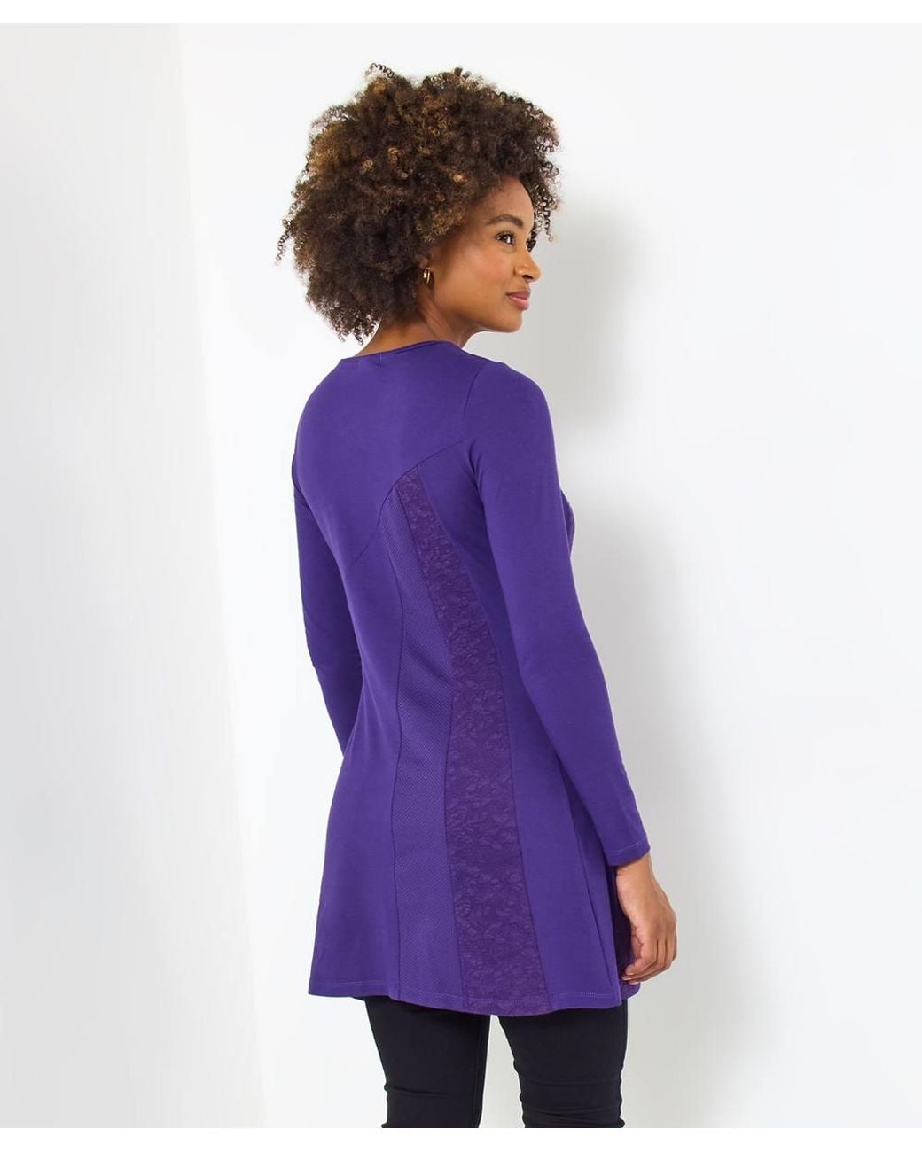 Joe Browns Purple Long Sleeve Textured Tunic