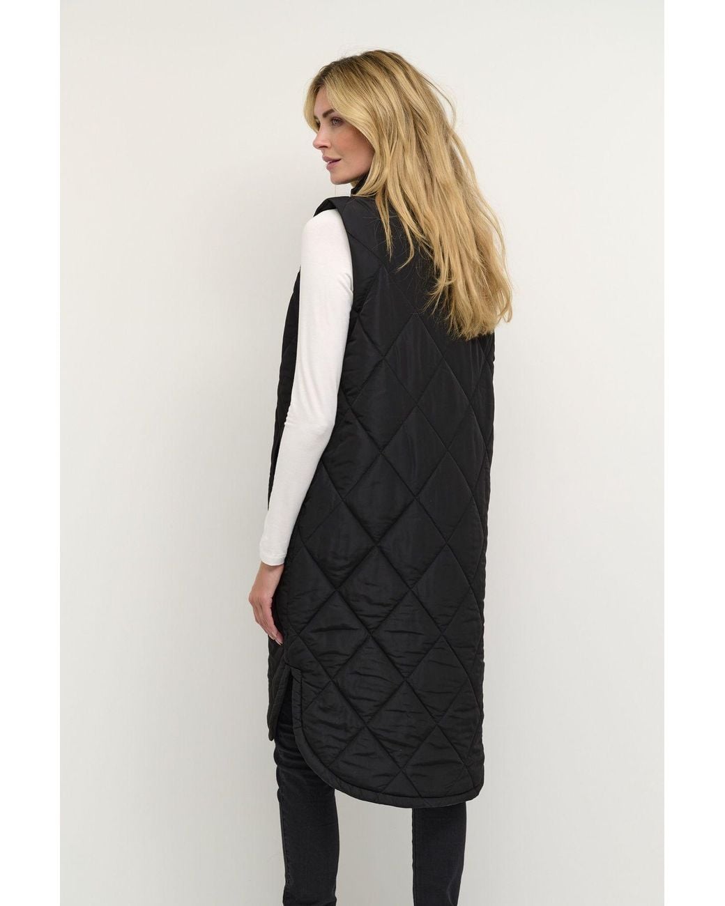 Kaffe Black Kameria Quilted Waist Coat
