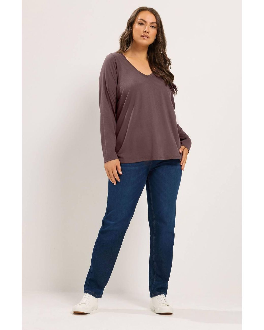 Yours Brown 3 Pack Long Sleeve T-Shirts