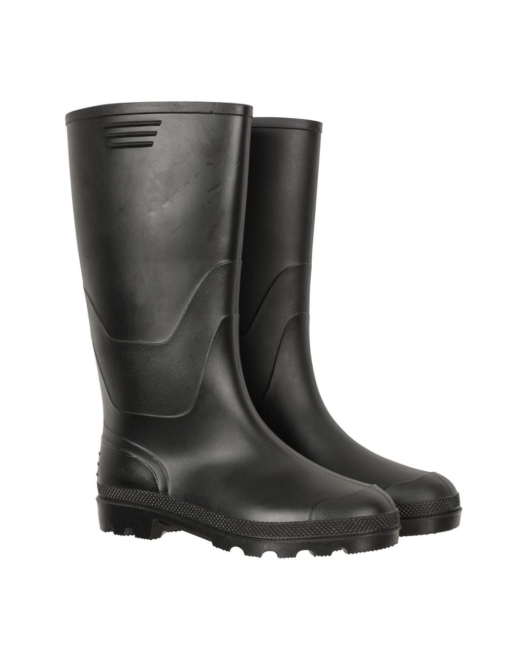 Mountain Warehouse Black Wade Wellies Waterproof Breathable Lined Rain Boots for men