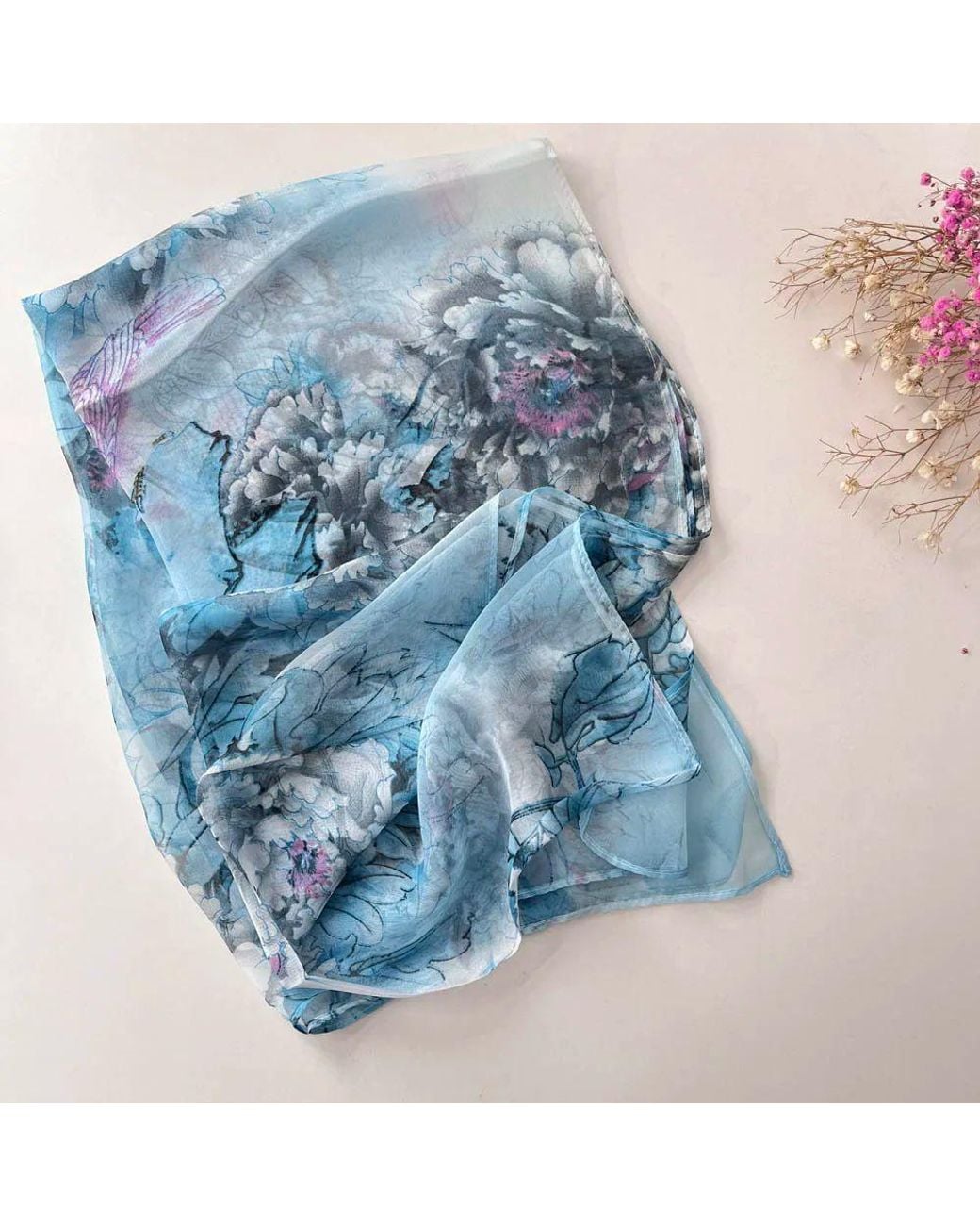 Lemon Daisy Accessories Blue Maya Summer Scarf Shawl