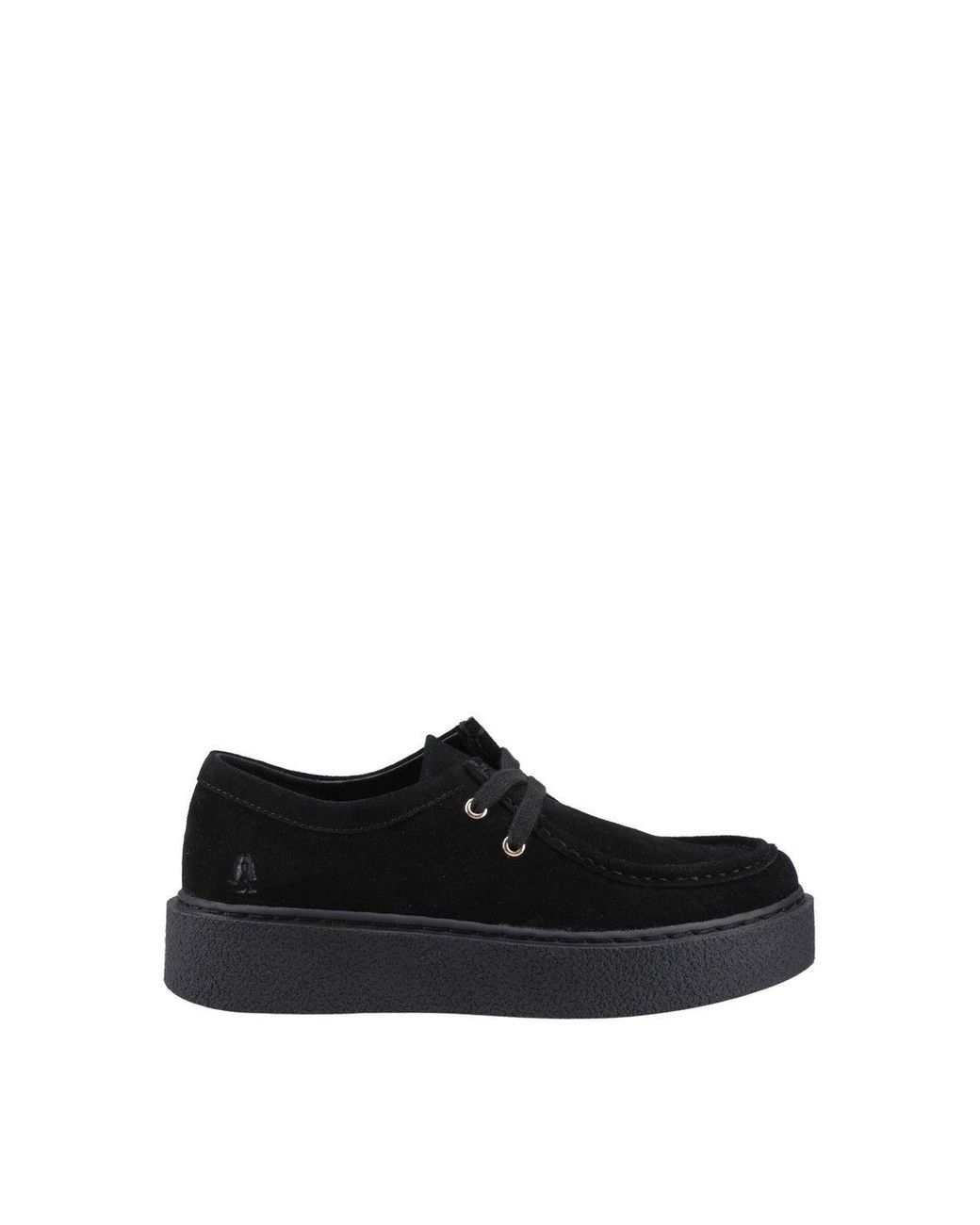 Hush Puppies Black Bridie Suede Mocc Toe