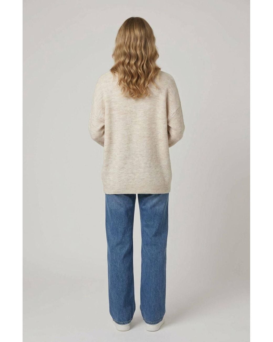 Izabel London Blue Floral Embellished Textured Jumper