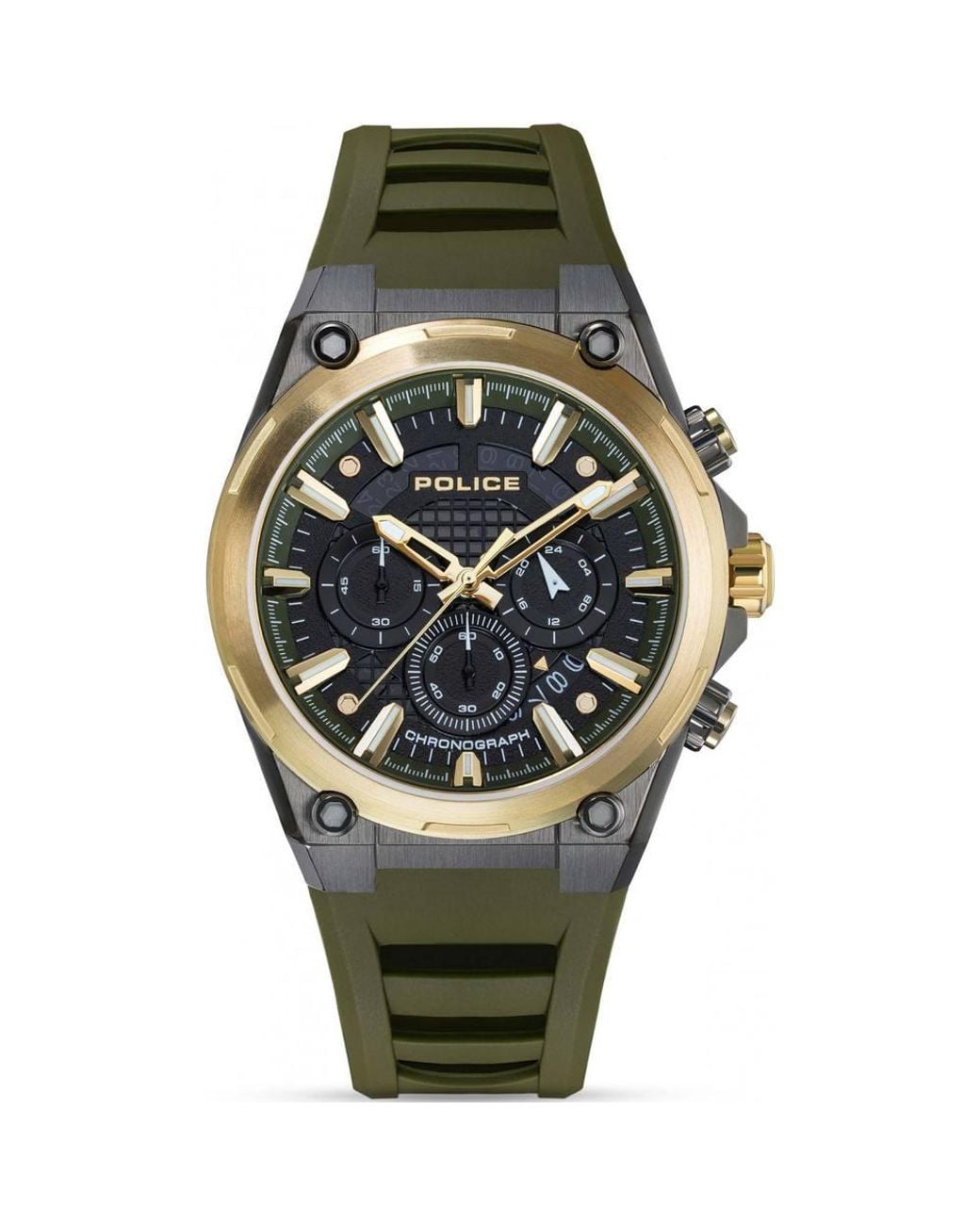 Police Green Pewgo0000603 Uros 53Mm Quartz Watch for men