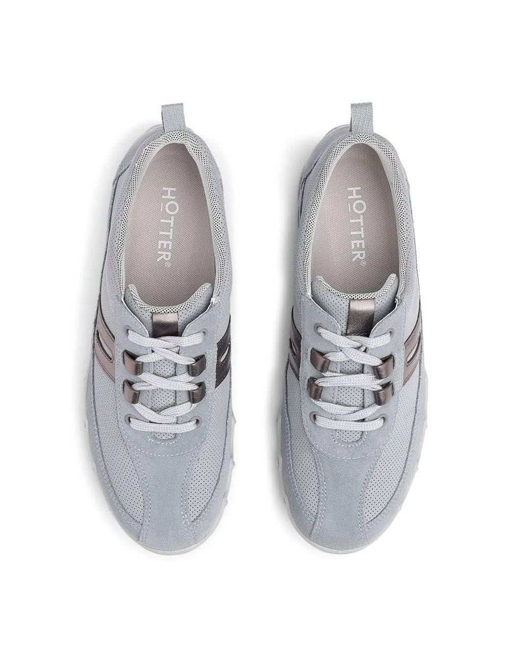 Hotter Gray Wide Fit 'Leanne Ii' Trainers