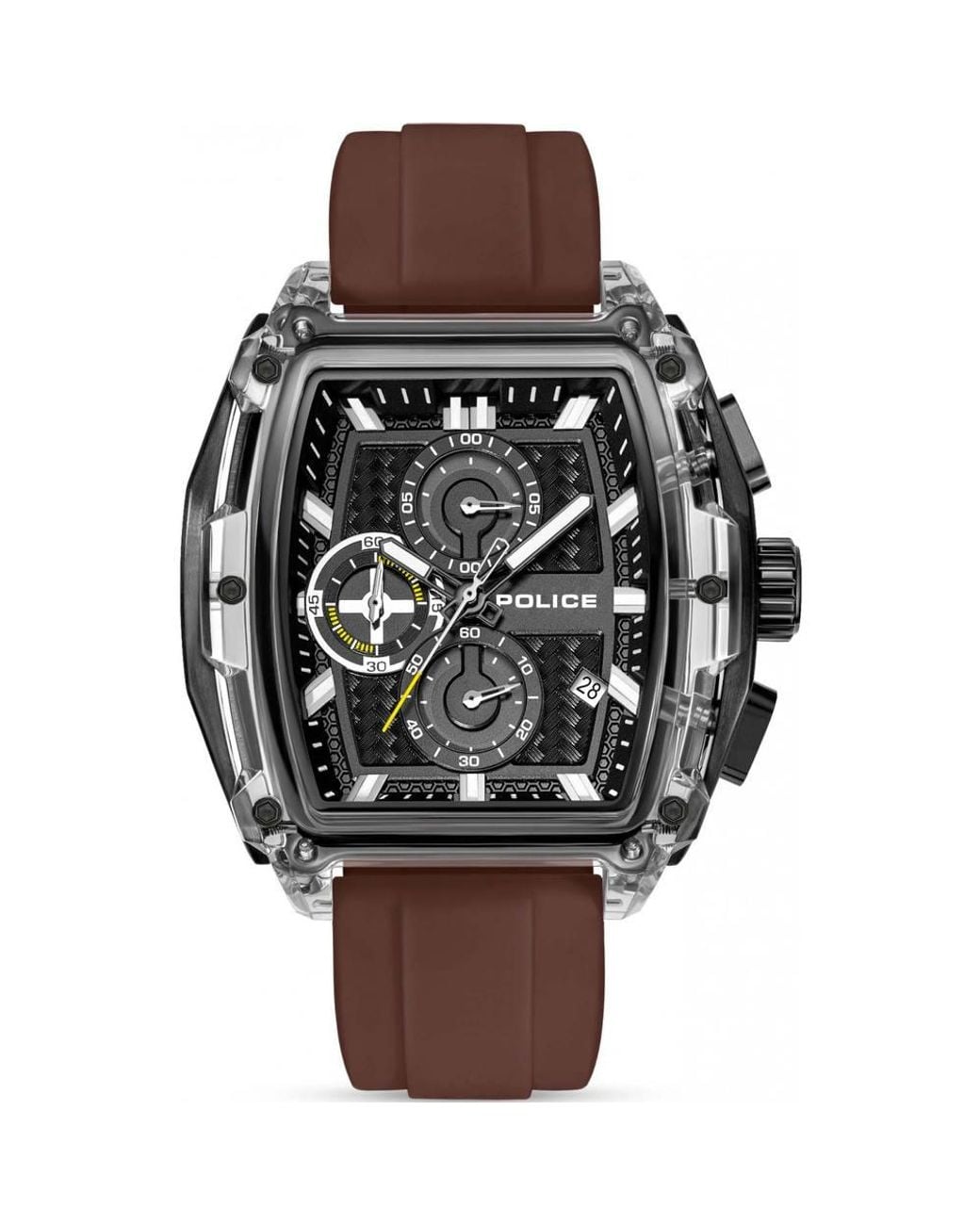 Police Black Pewgo00778X3 Clout 46Mm Quartz Watch for men
