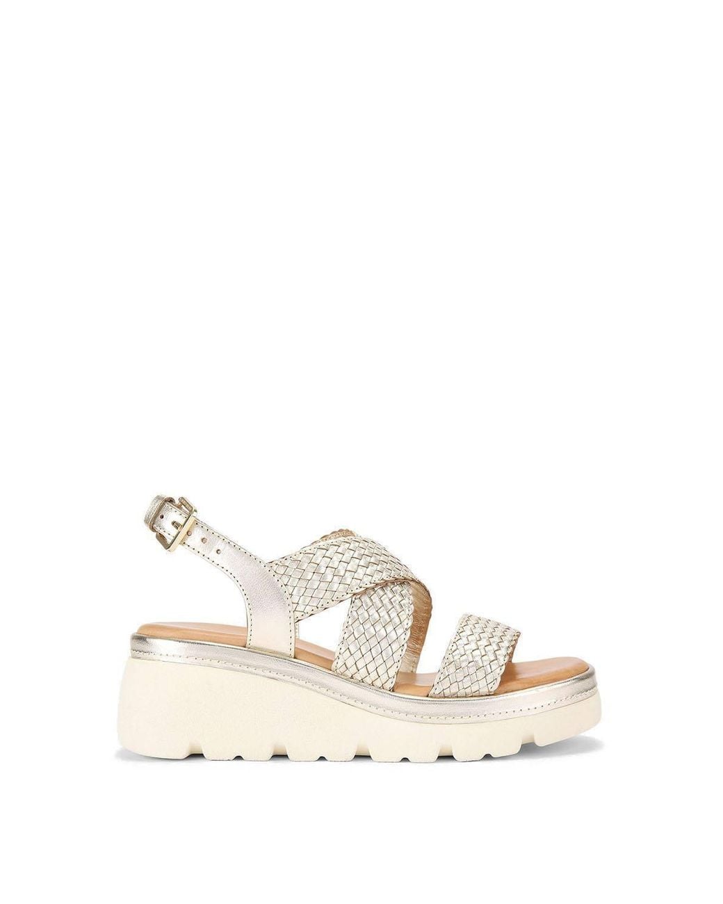 KG by Kurt Geiger Natural 'Perrie' Leather Sandals