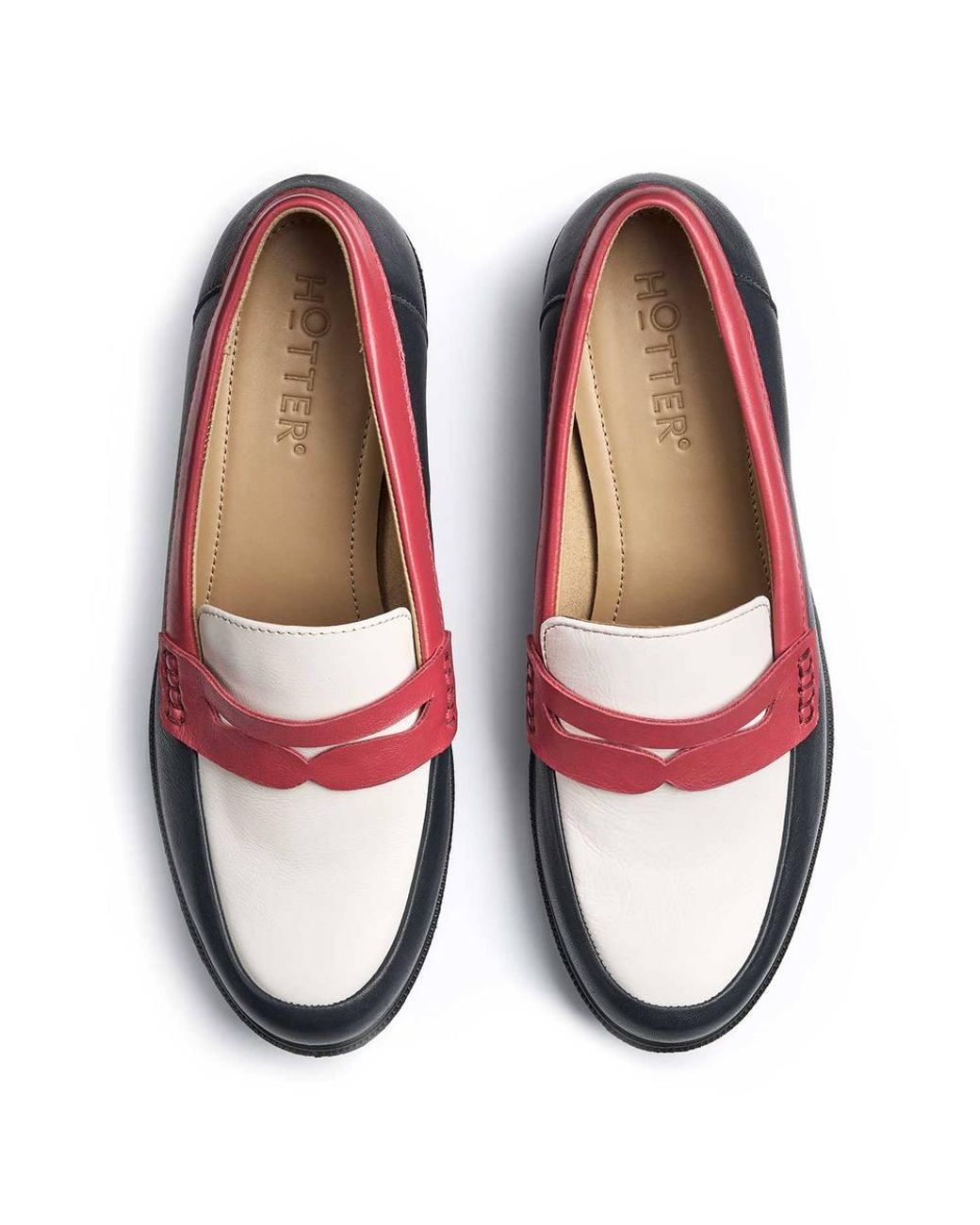 Hotter Blue Wide Fit 'Dorset' Loafers