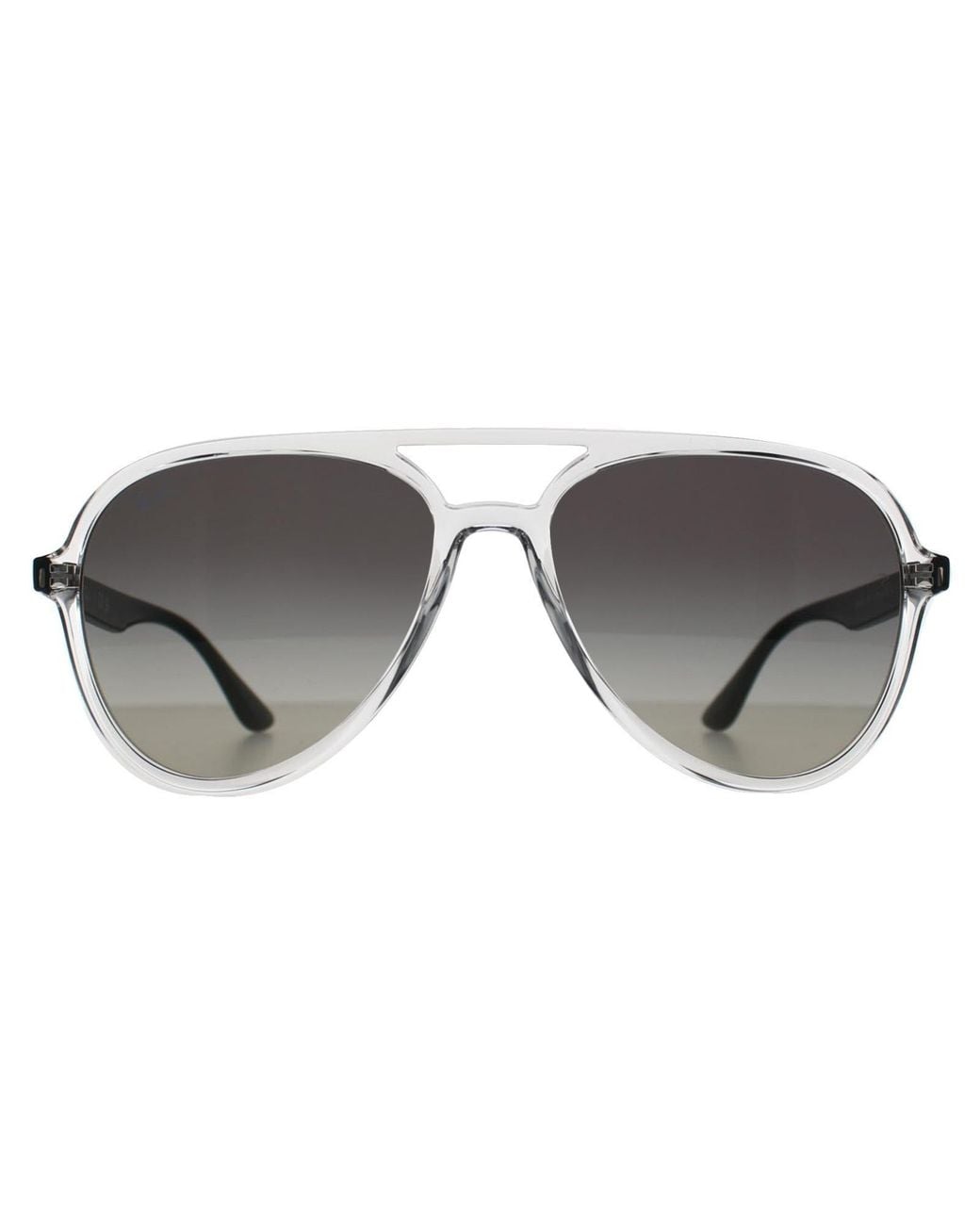 Ray-Ban Gray Aviator Polished Transparent Gradient Rb4376