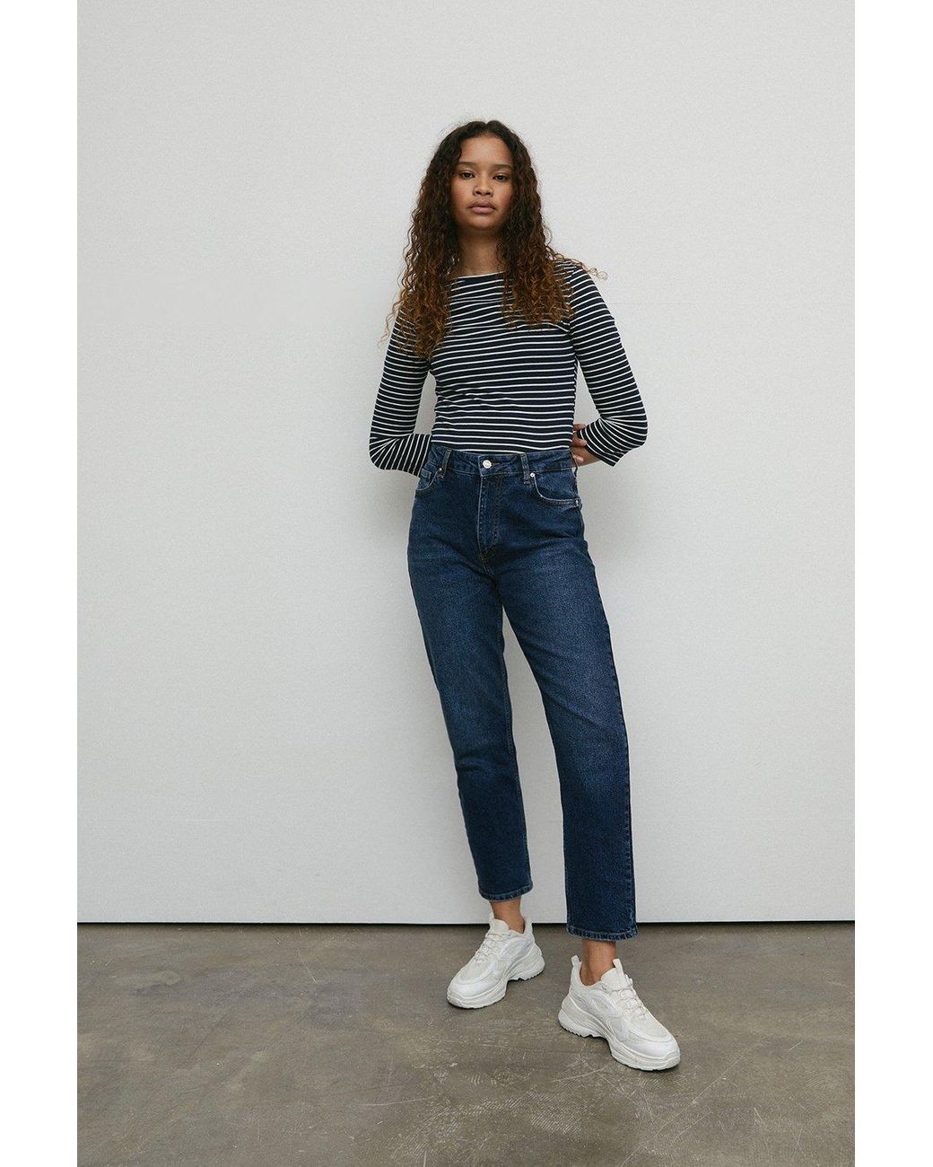 Warehouse mom jeans sales