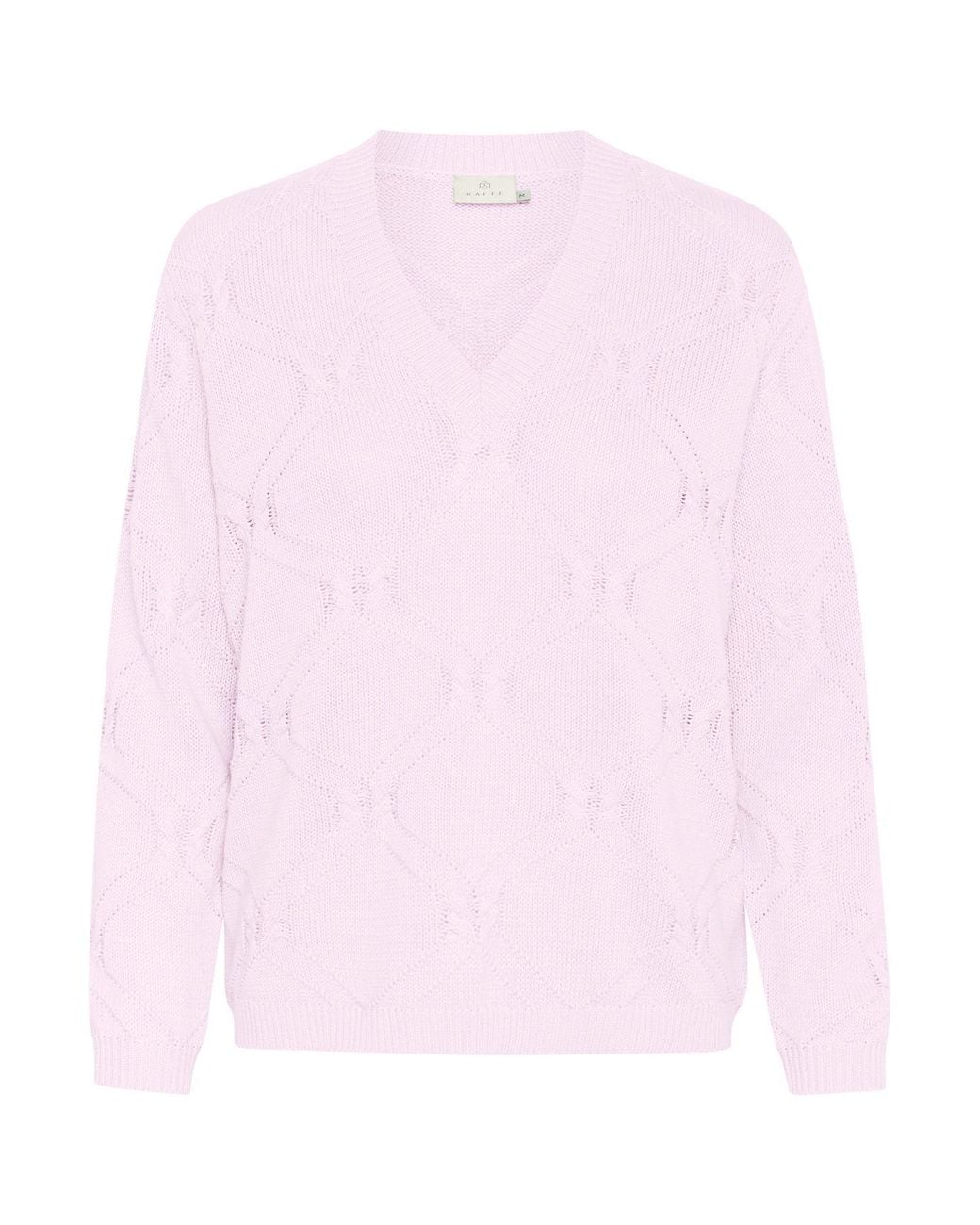 Kaffe Pink Kacharlie V-Neck Regular Fit Pullover