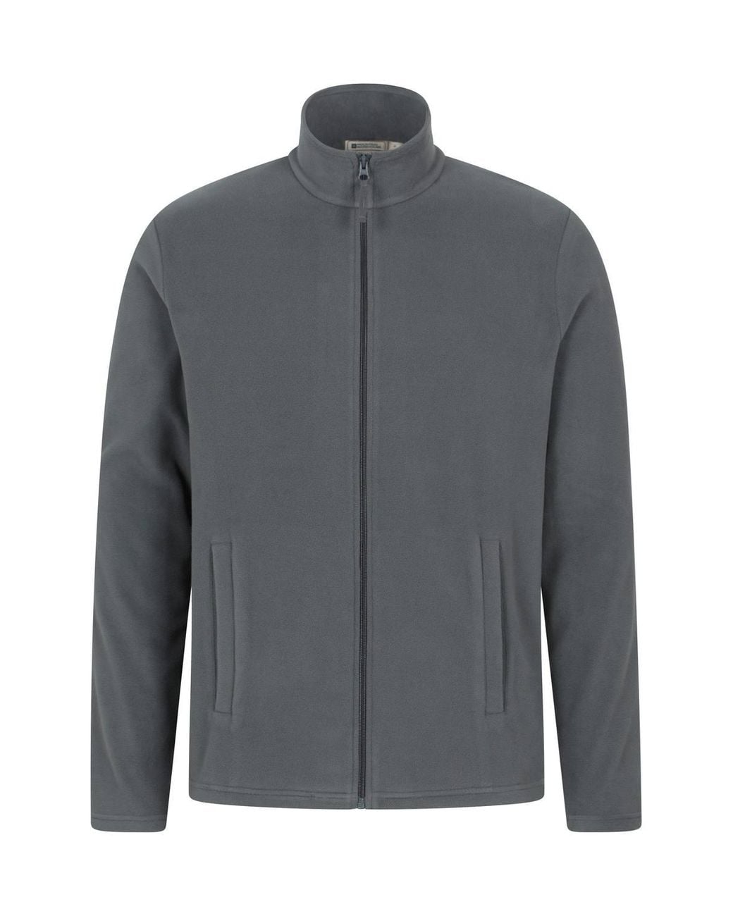 Mountain Warehouse Gray 'Raso' Warm Comfortable Full Zip Lightweight Outdoor Fleece Jumper for men