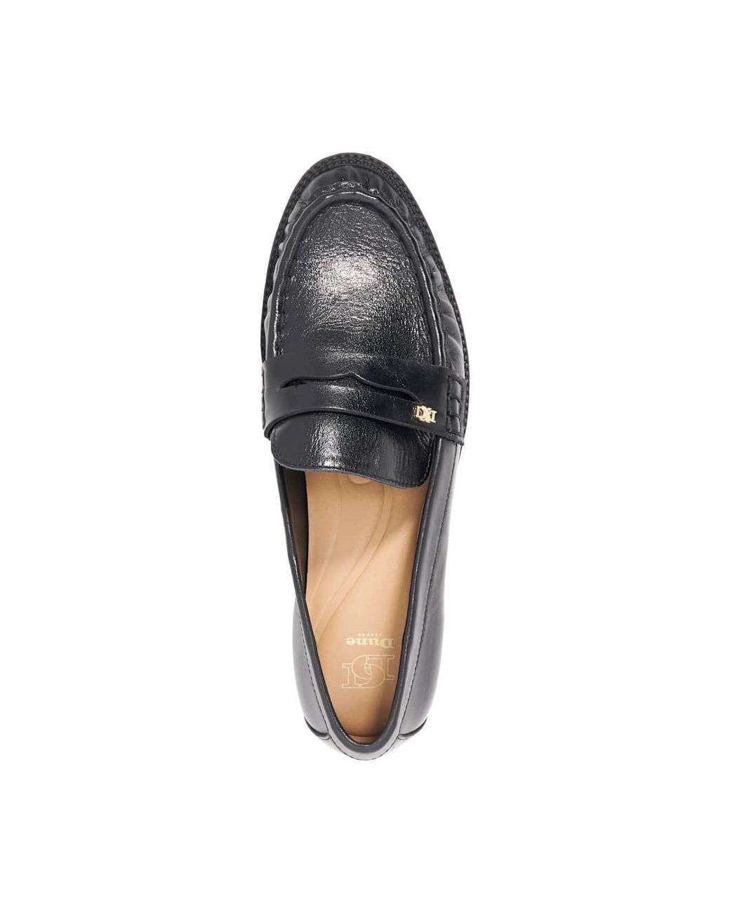 Dune Black 'Galex' Leather Loafers